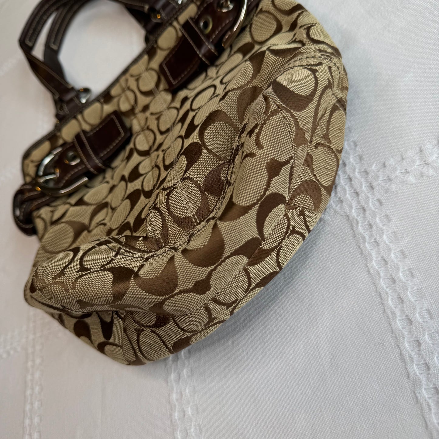Coach Monogram Buckle Bag