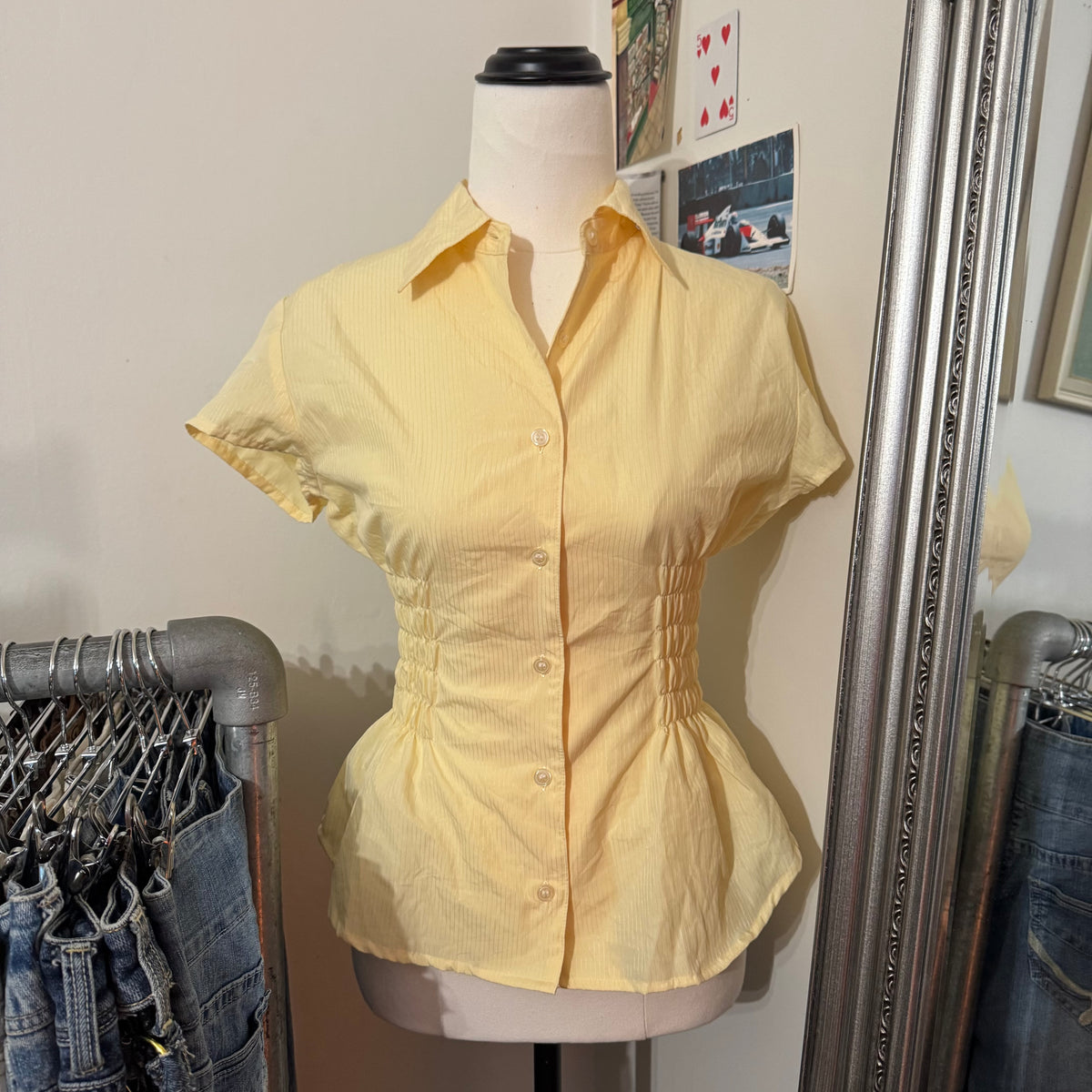 Yellow Cinched Blouse