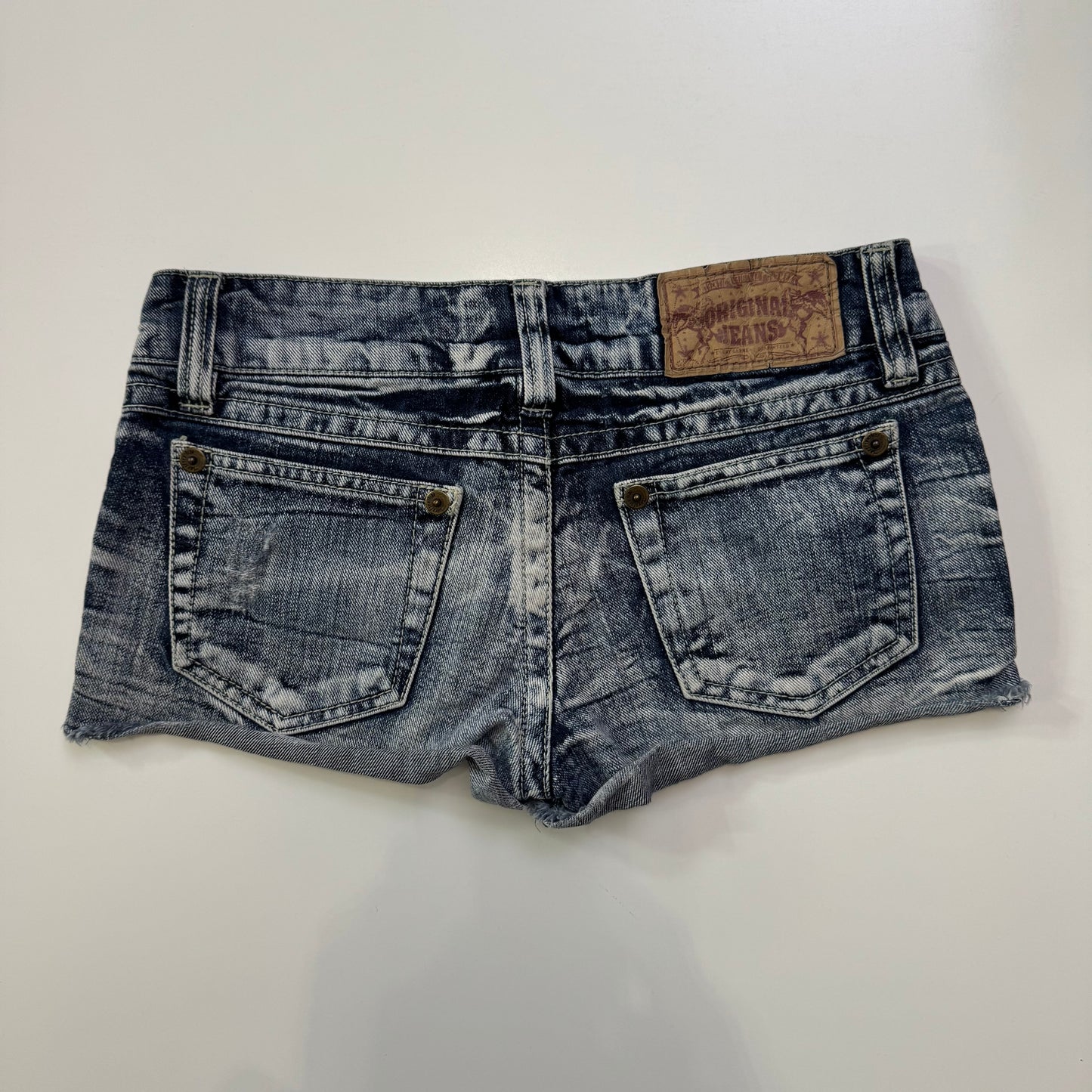 Low Rise Denim Mini Shorts