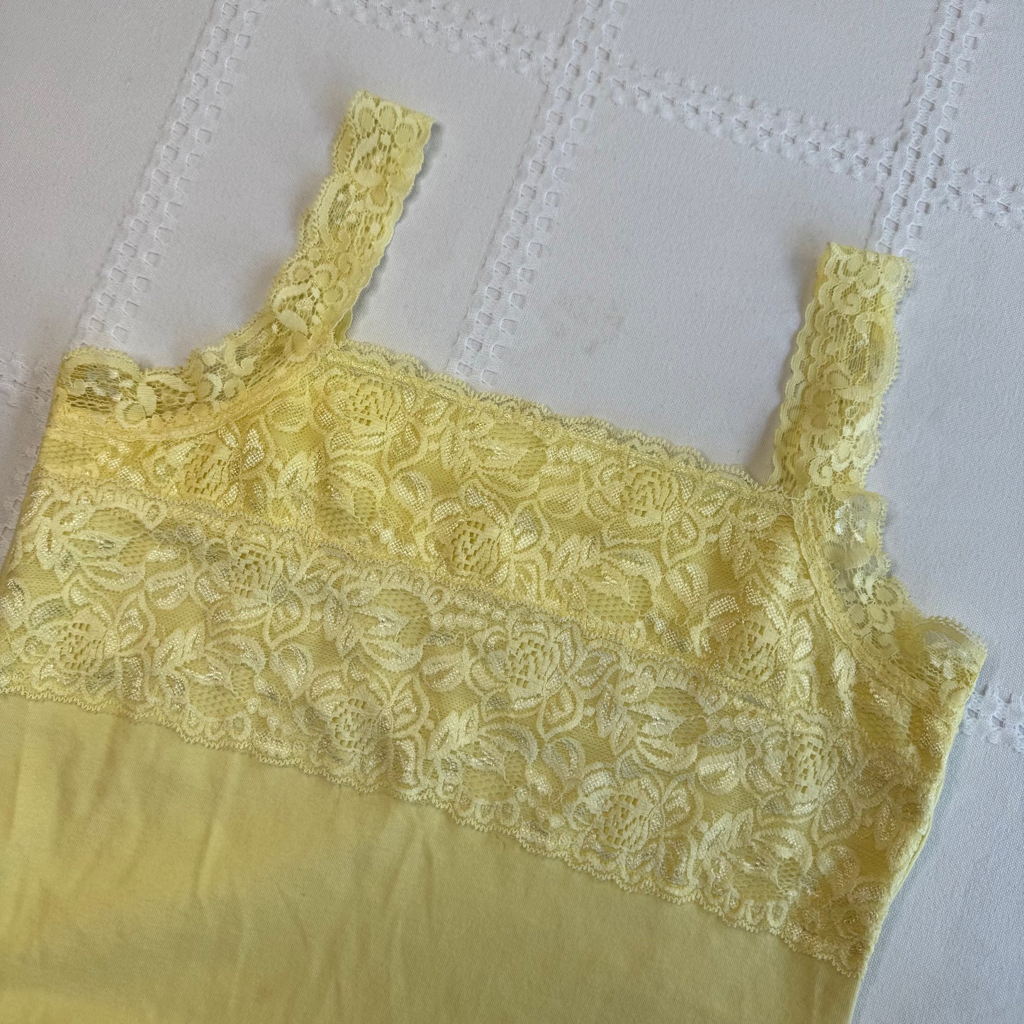Yellow Lace Babydoll Cami