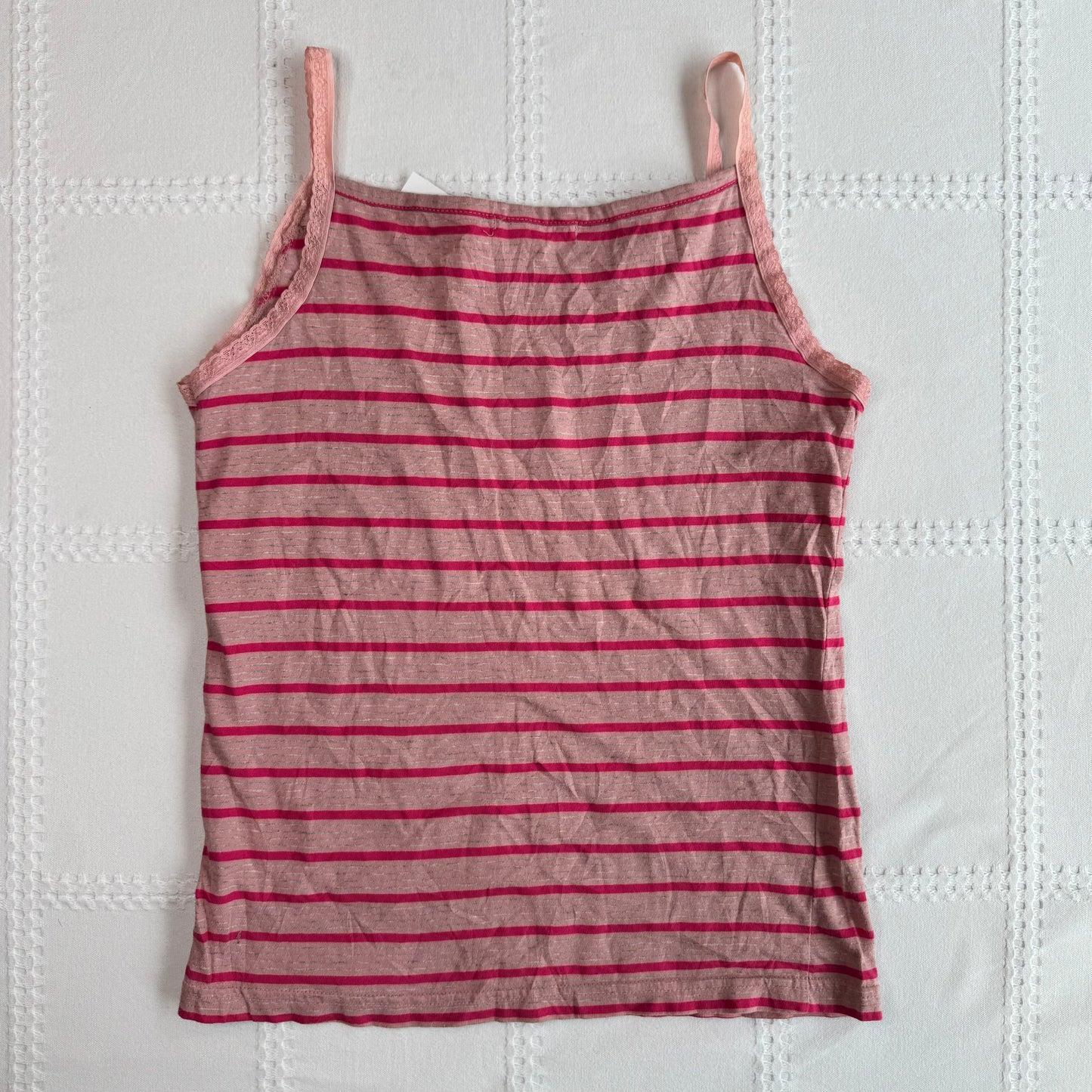 Lace Trim Stripe Cami