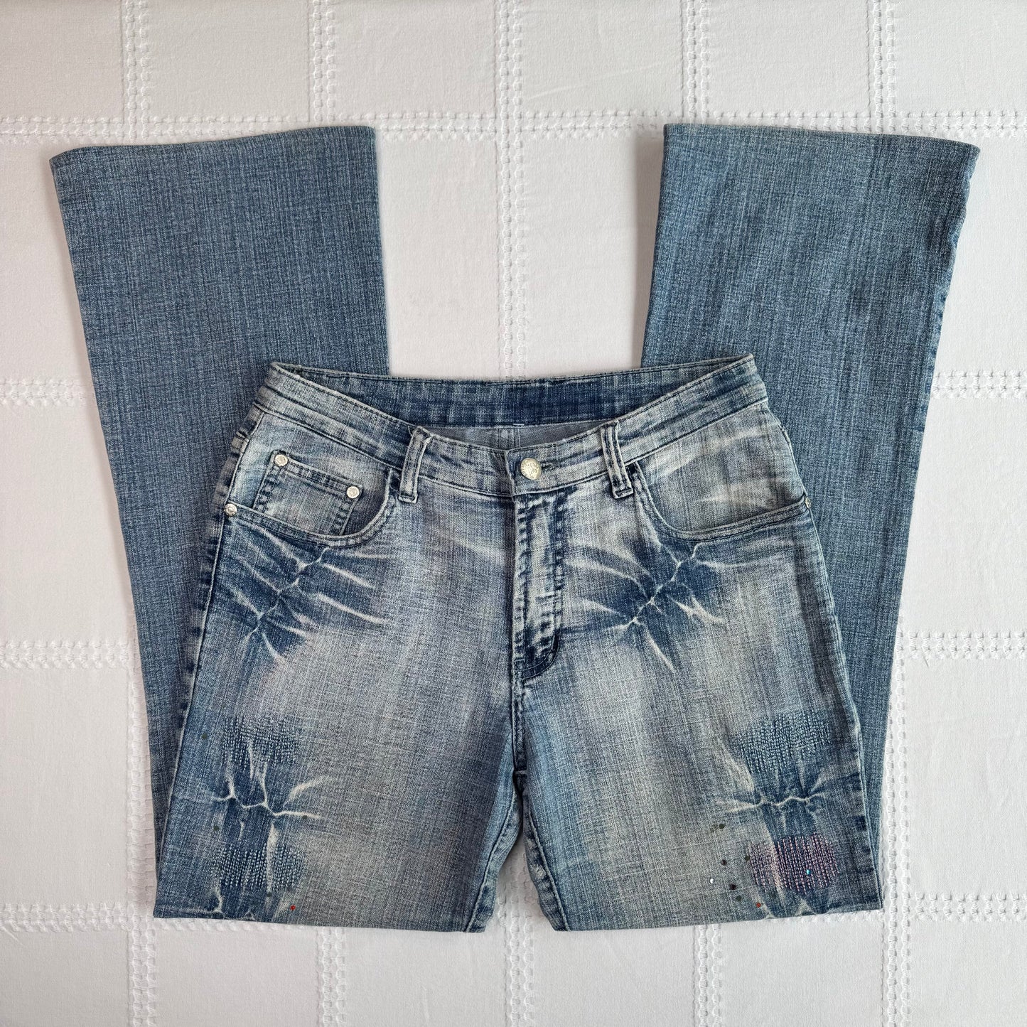 Mid Rise Flare Jeans