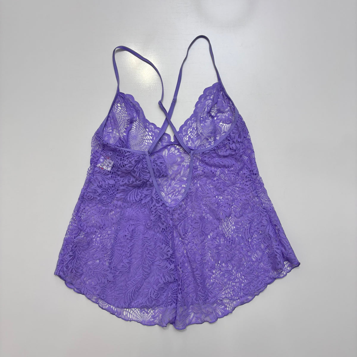 Purple Lace Babydoll Cami