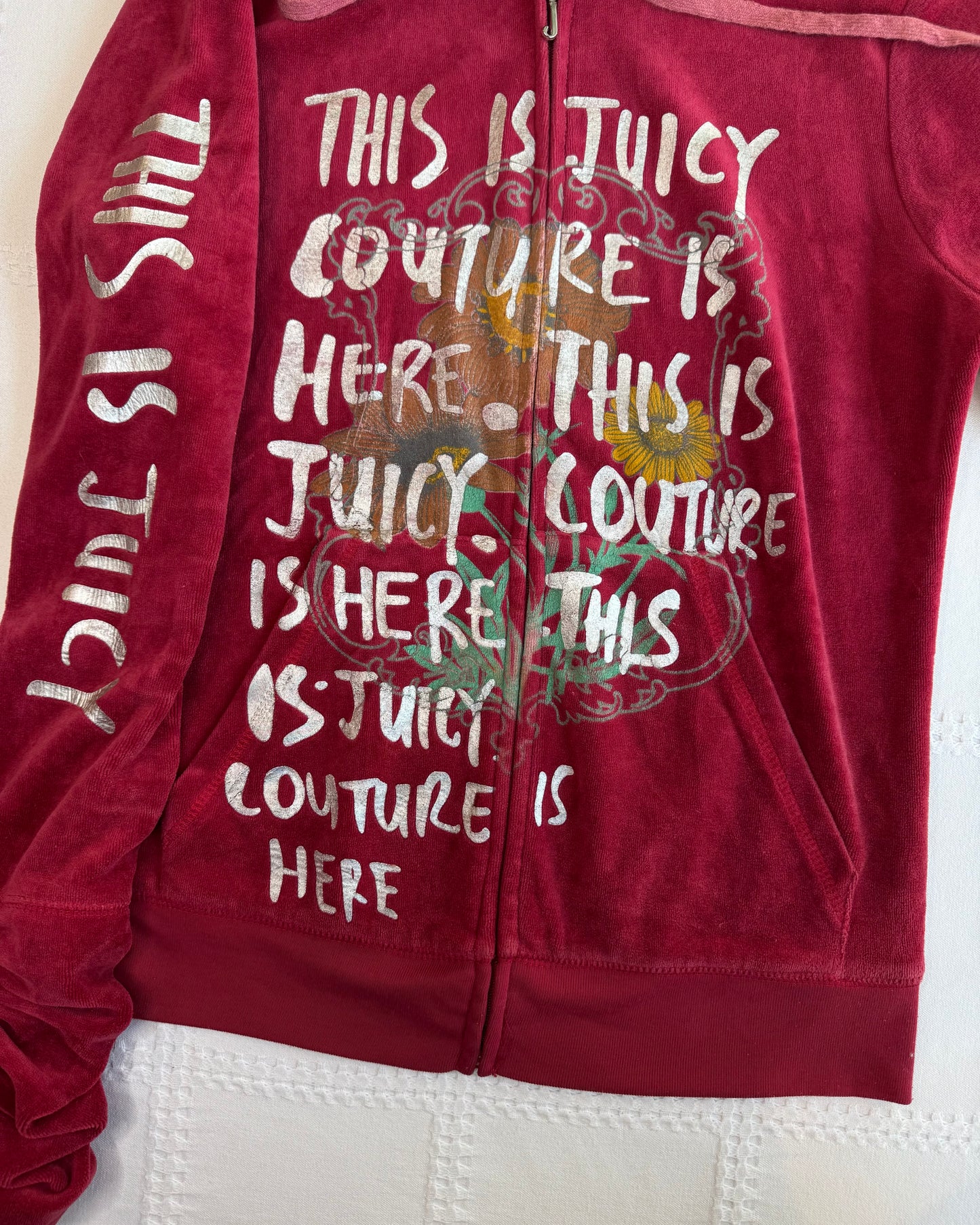 Juicy Red Velour Tracksuit