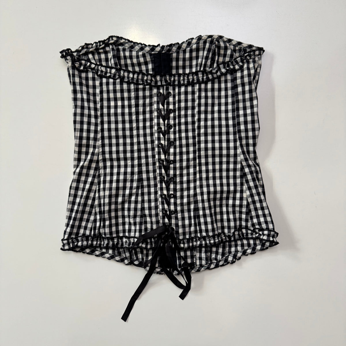 Gingham Corset Top