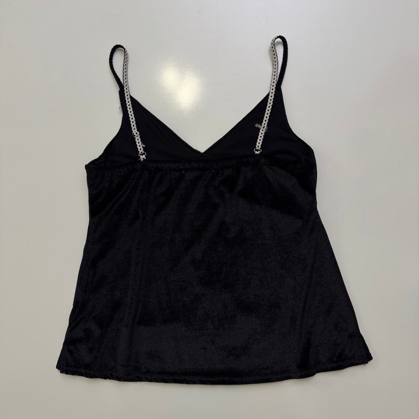 Black Velour Babydoll Cami