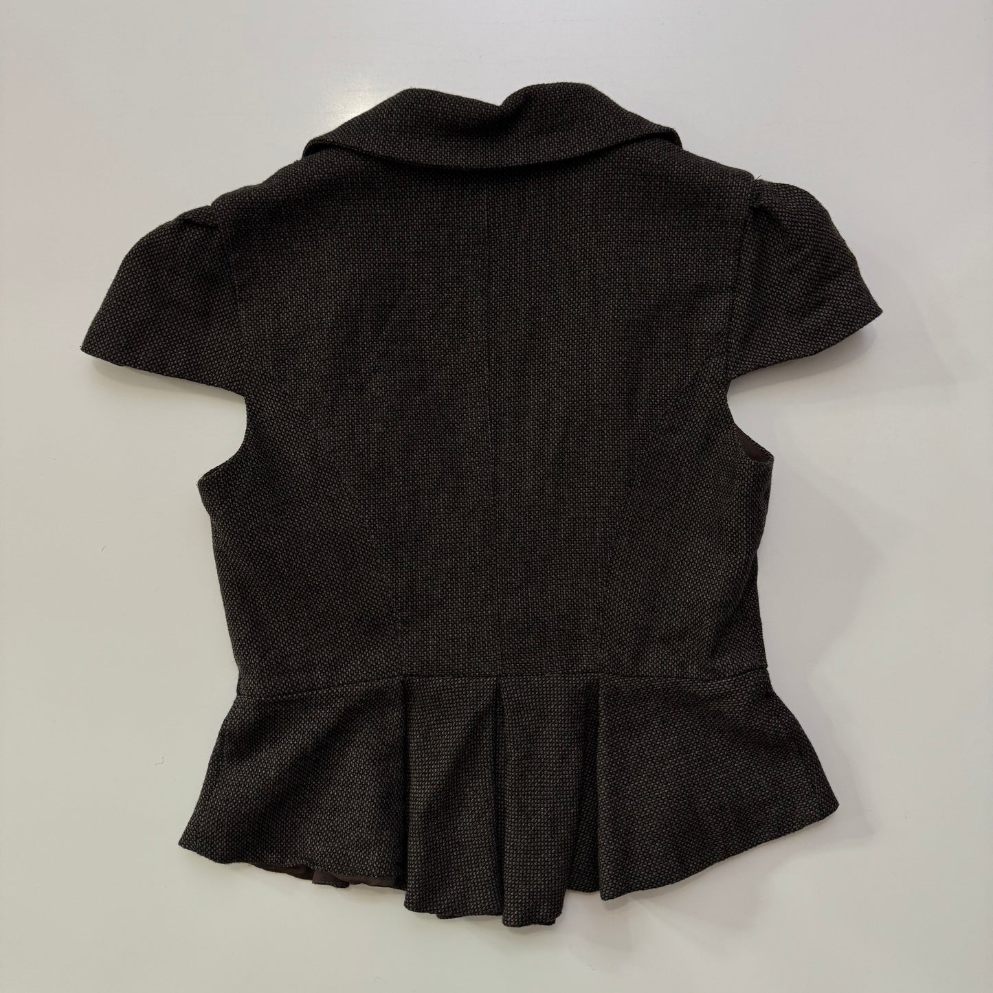 Brown Cap Sleeve Peacoat