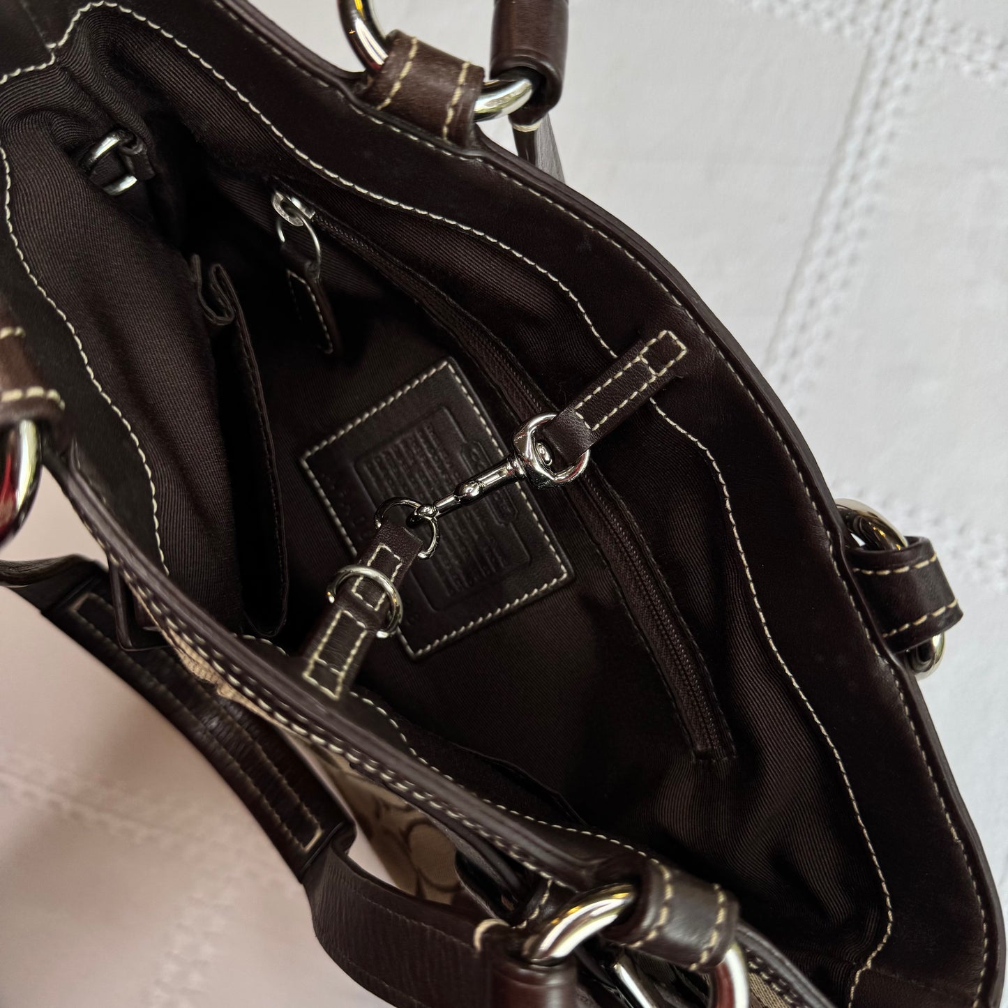Coach Monogram Buckle Bag