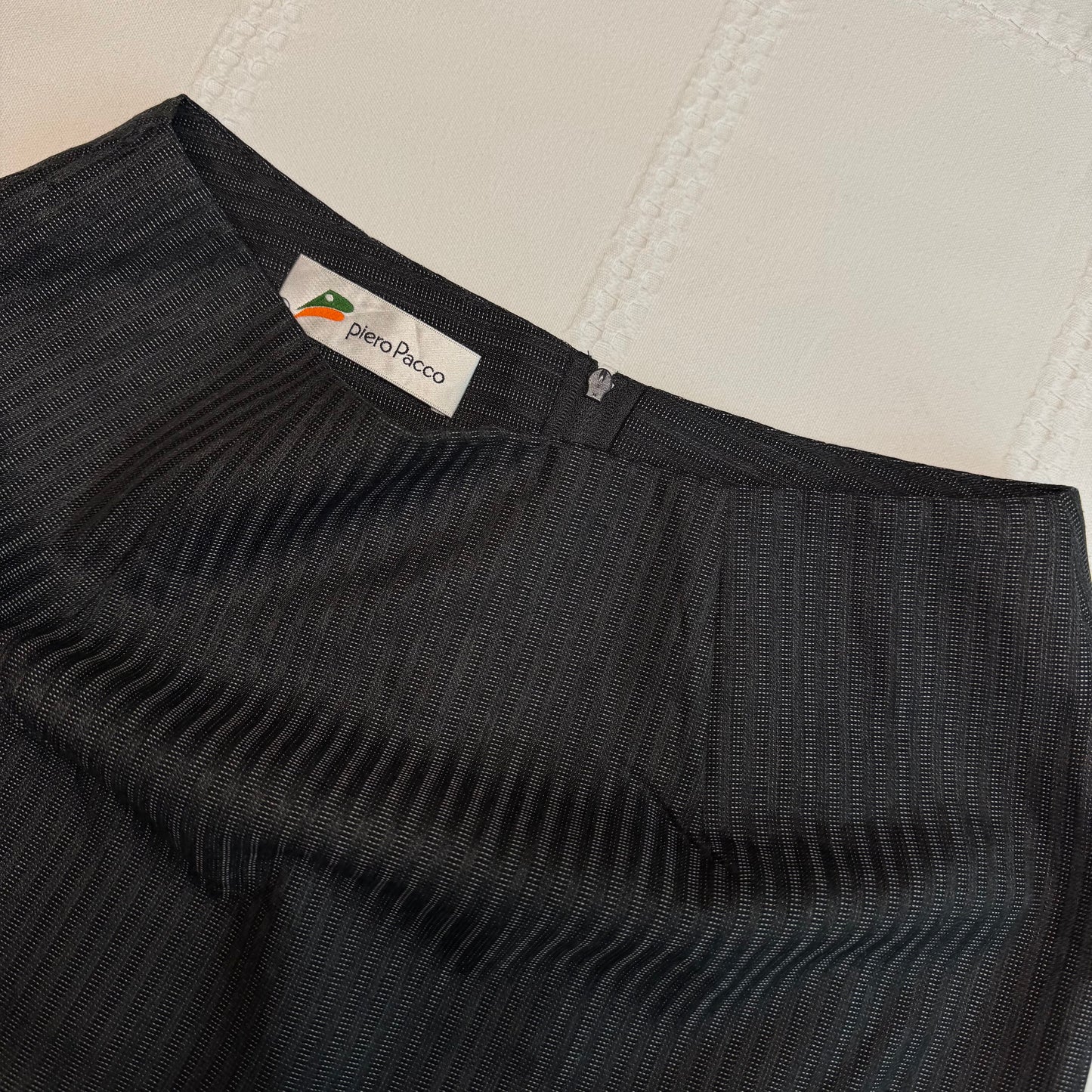 Grey Pinstripe Micro Mini