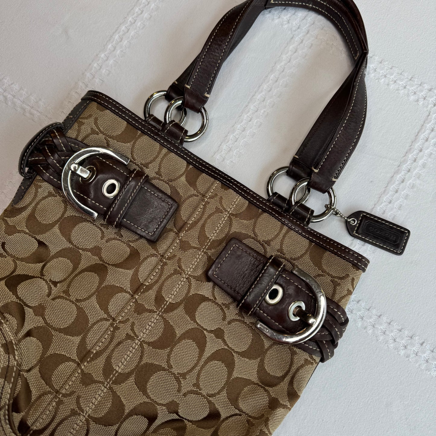 Coach Monogram Buckle Bag
