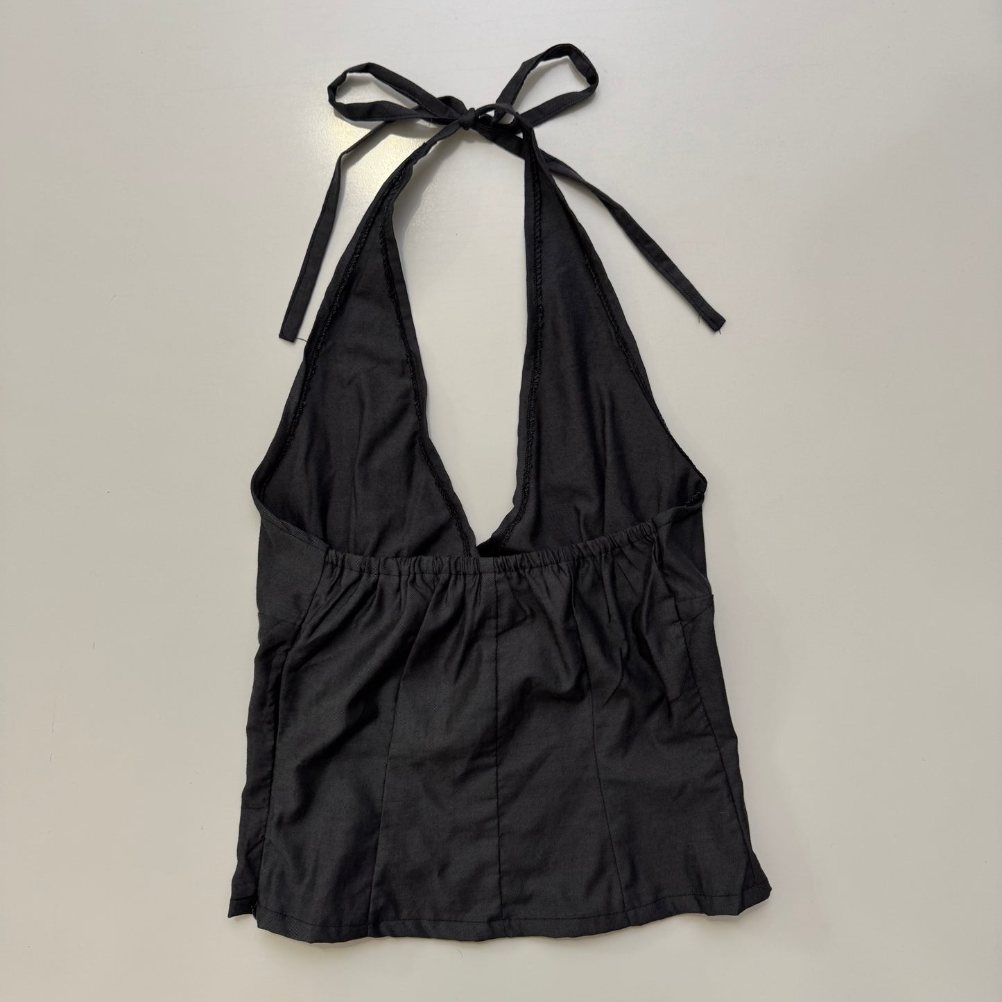 Grey Babydoll Halter Top