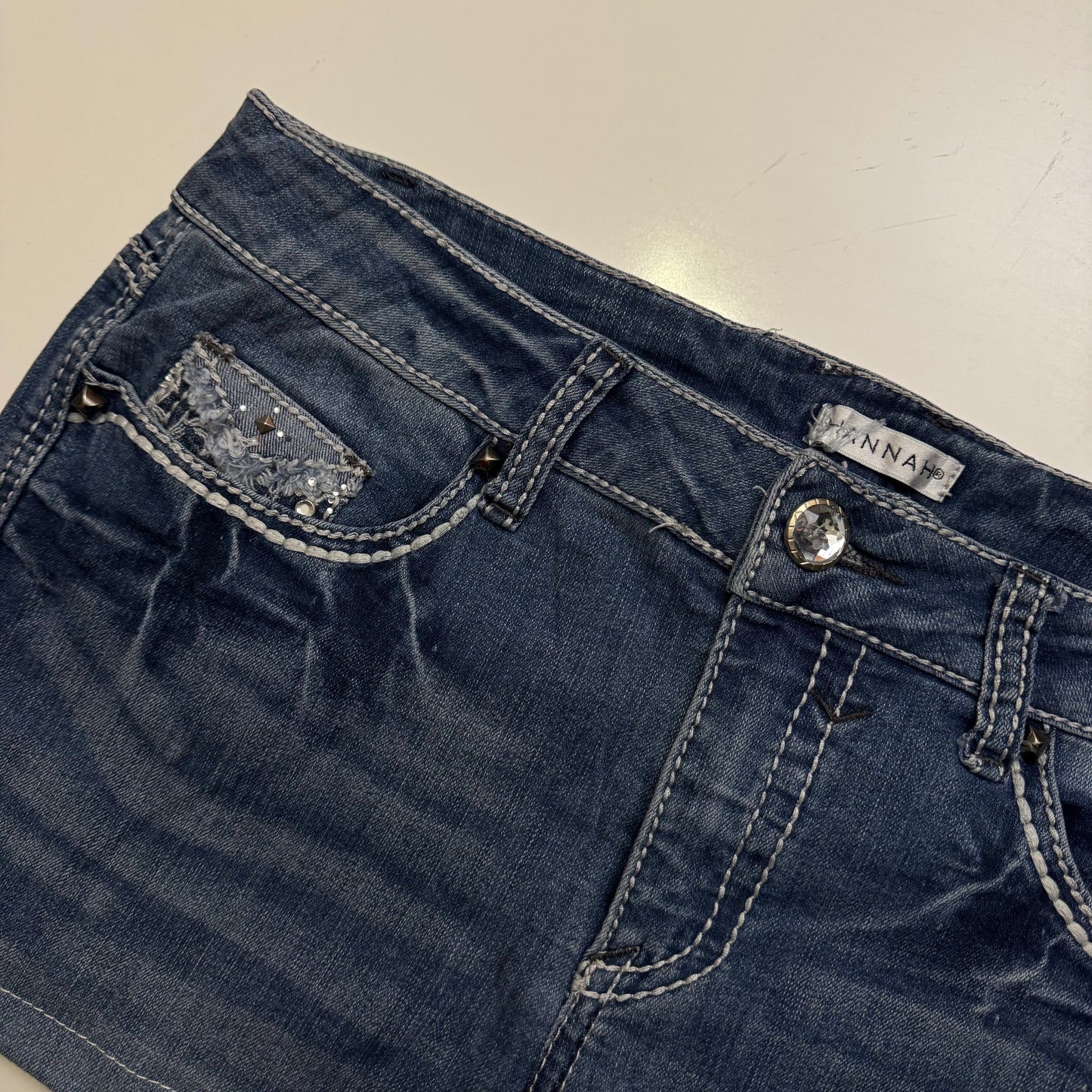 Low Rise Denim Mini