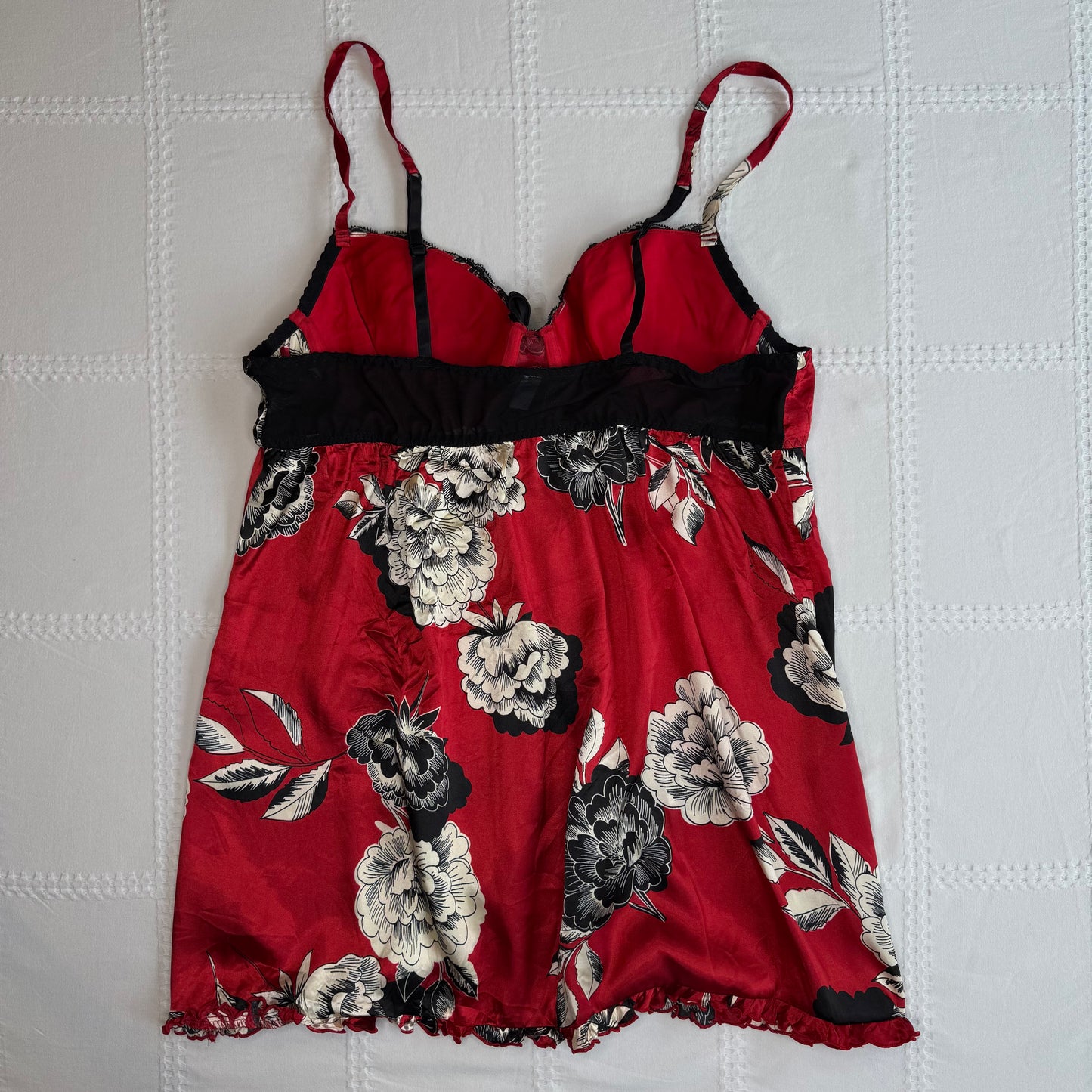 Red Floral Babydoll Cami