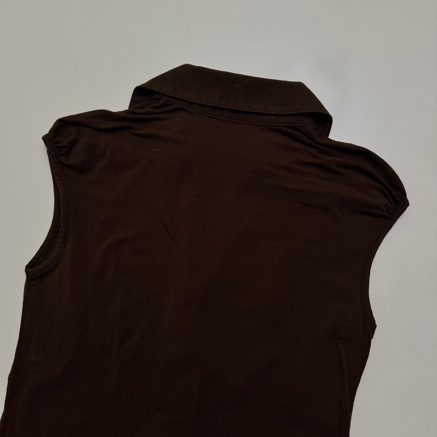 Brown Cap Sleeve Top