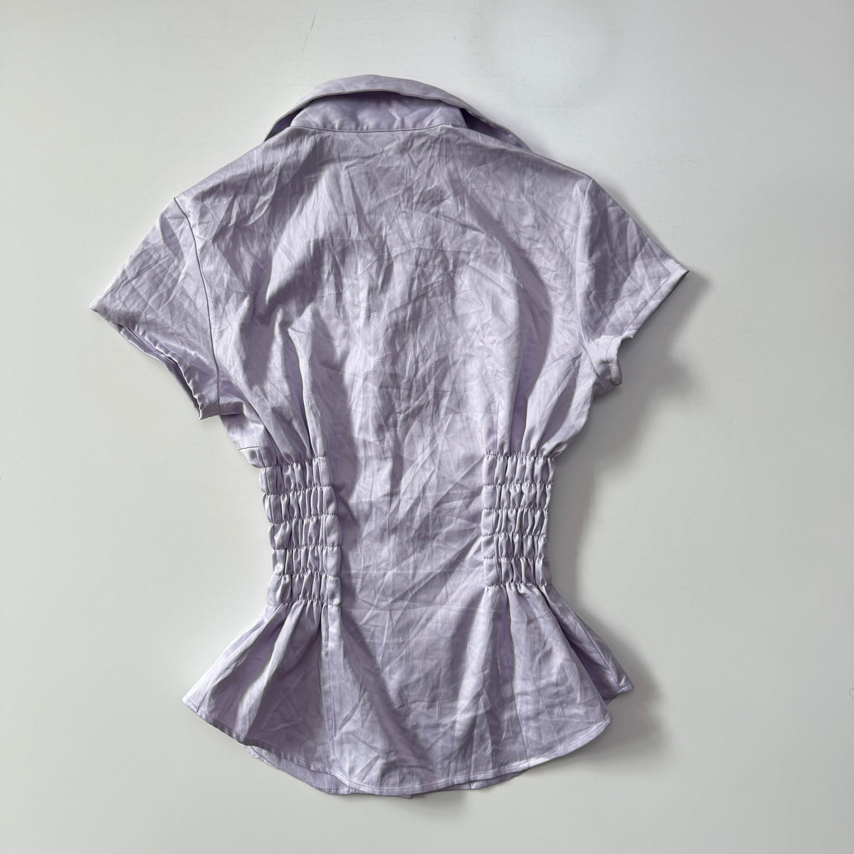 Purple Cinched Blouse