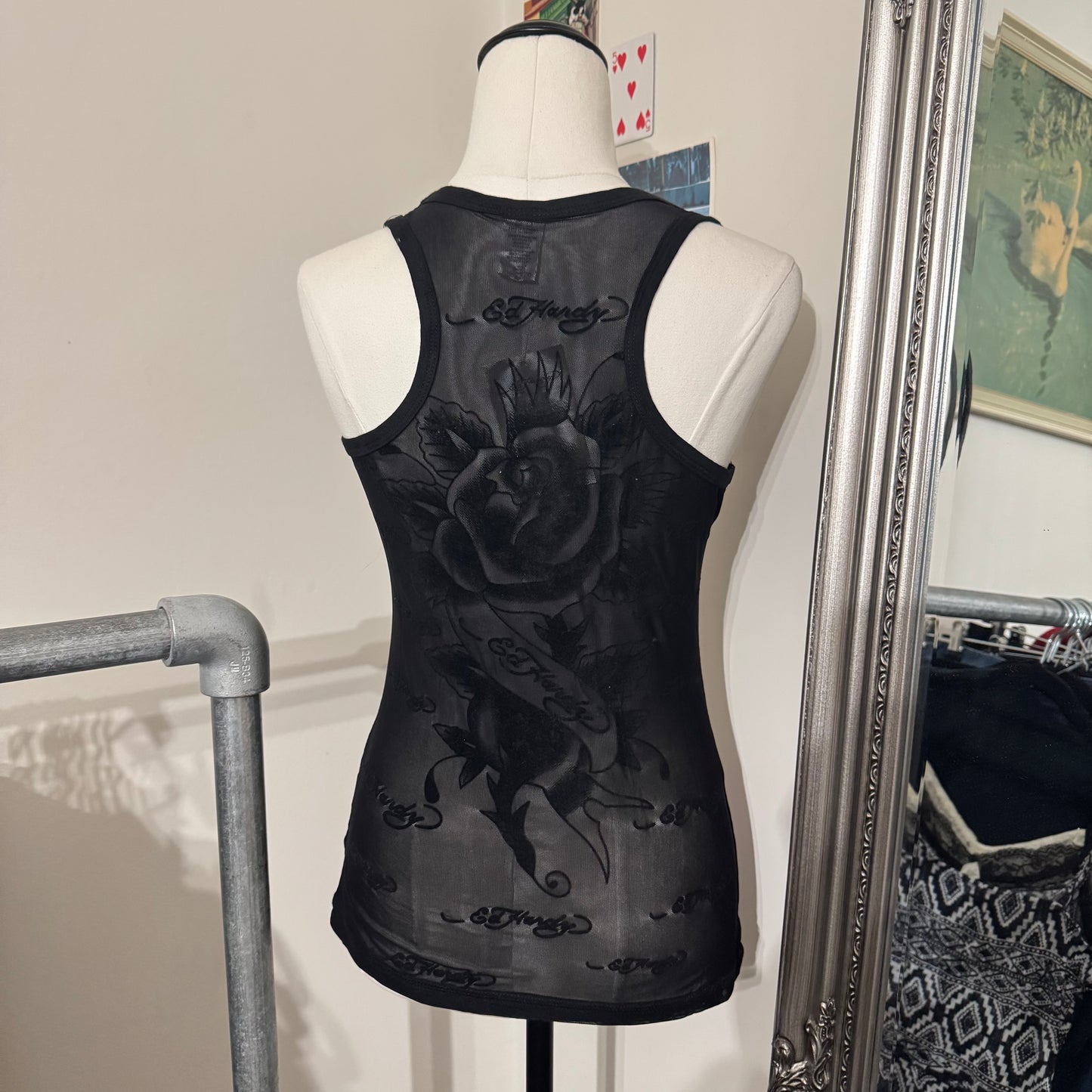 Ed Hardy Tiger Mesh Back Tank