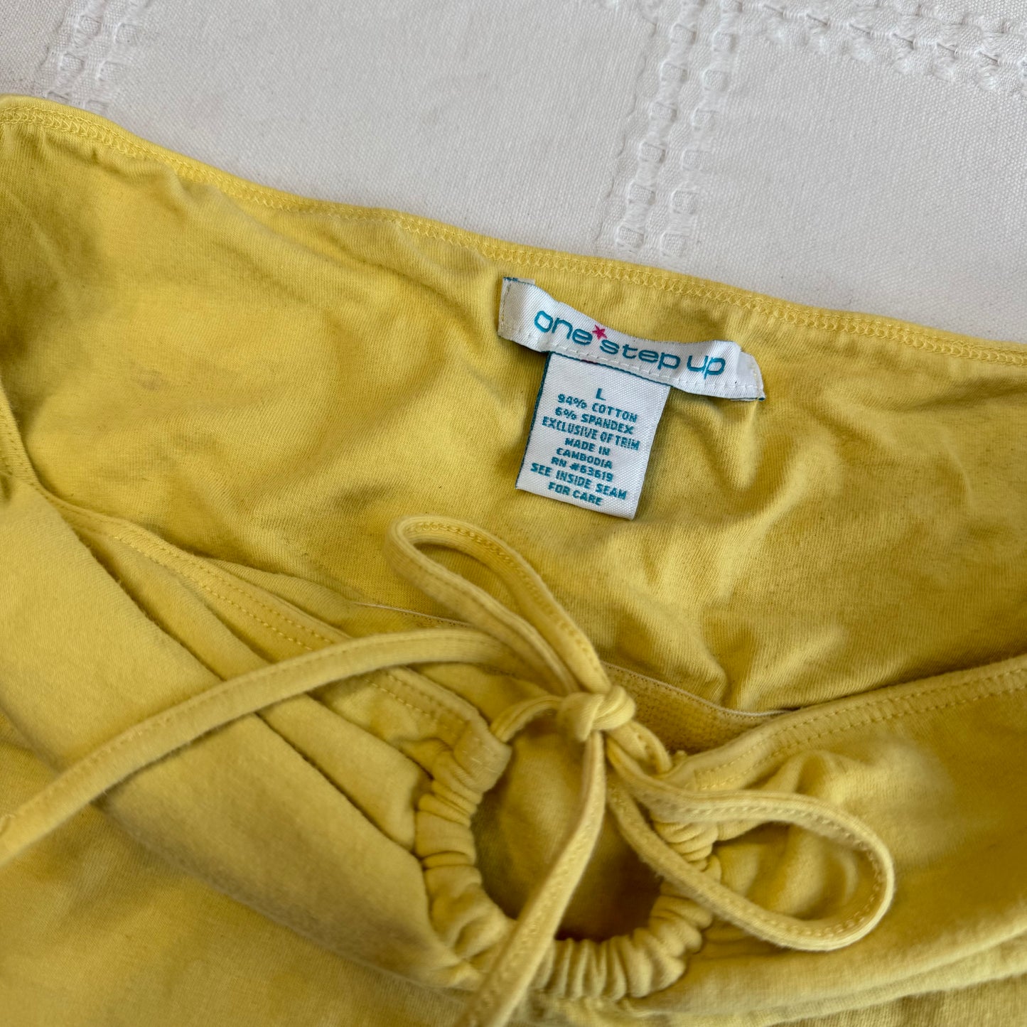 Yellow Bandeau Top