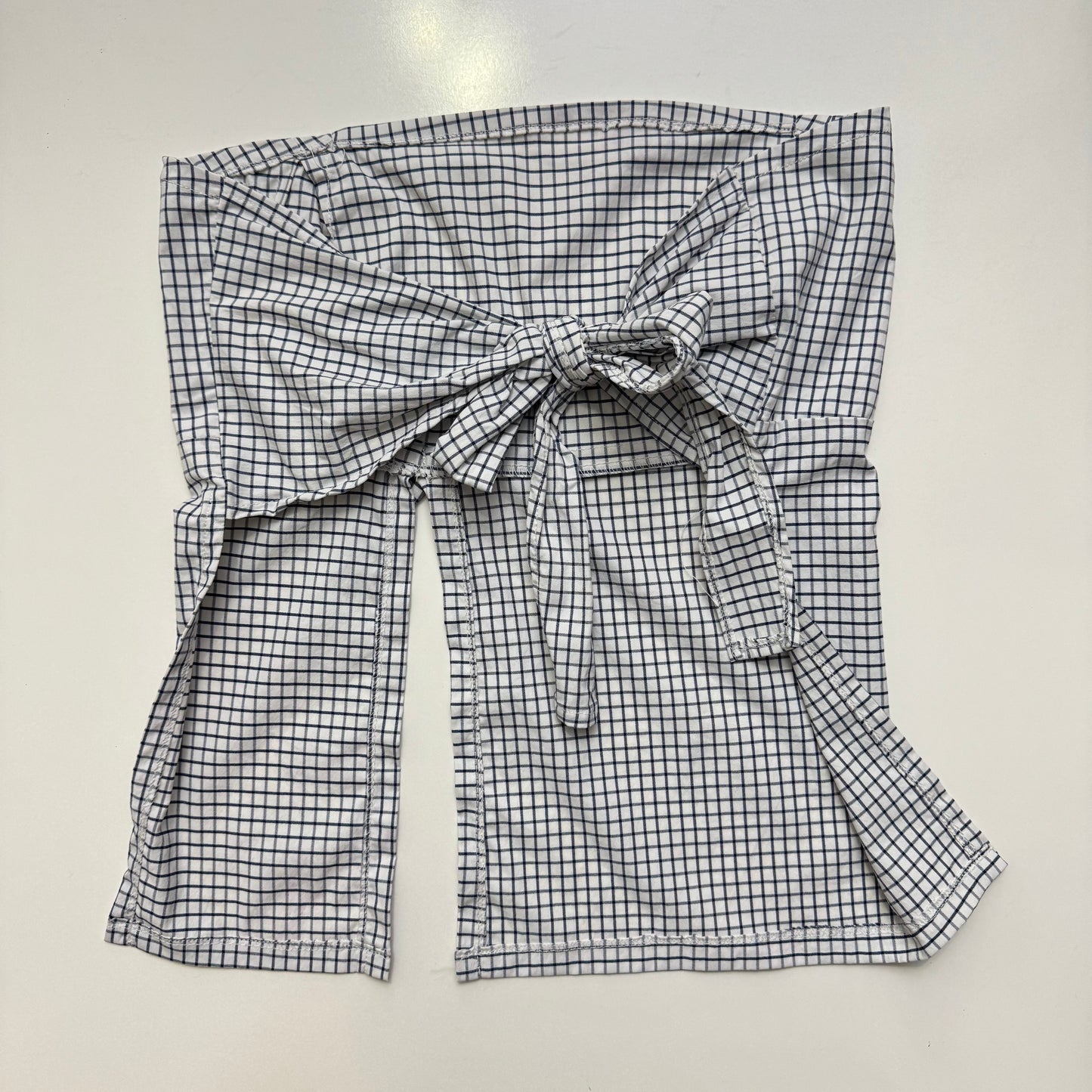 Plaid Tie Back Top