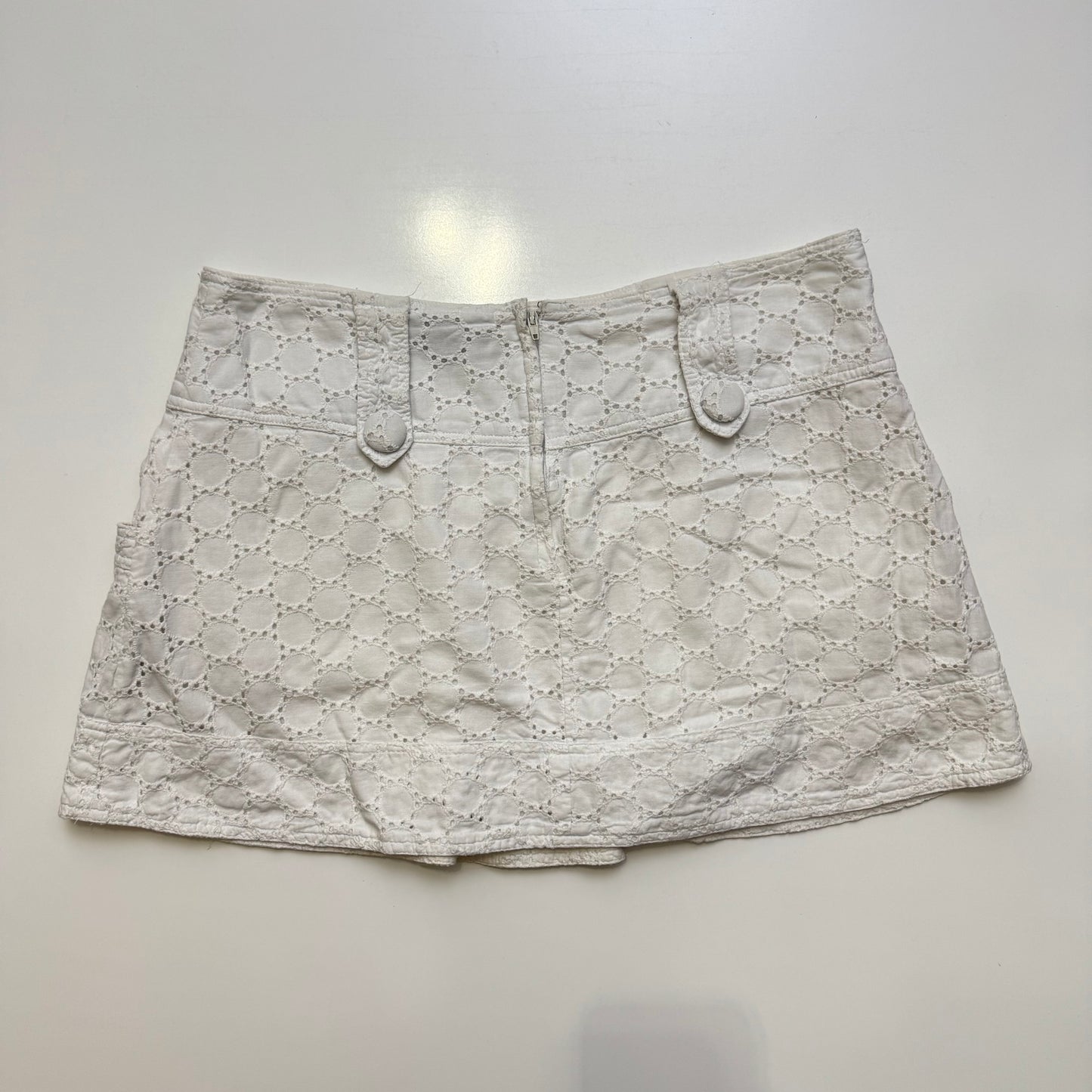 Dainty White Mini Skirt