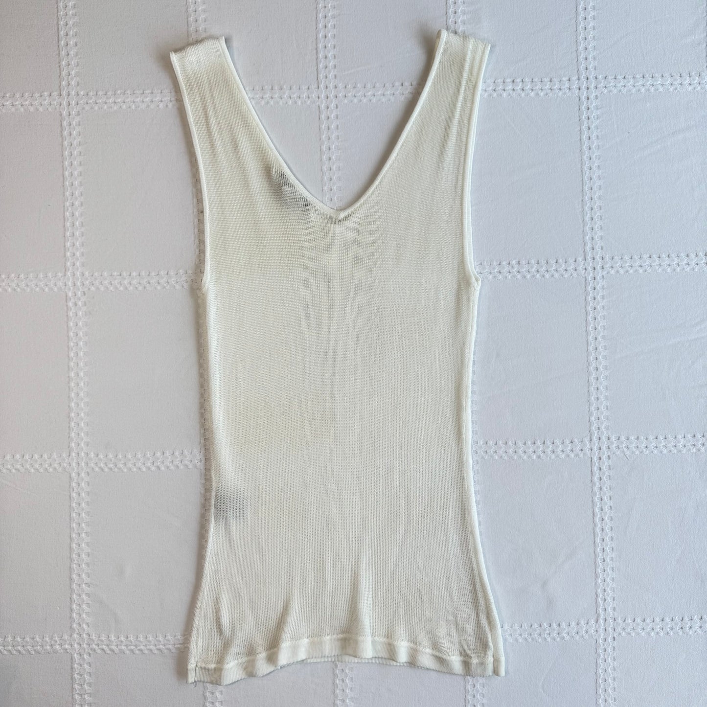 Knit Sequin V Neck Tank