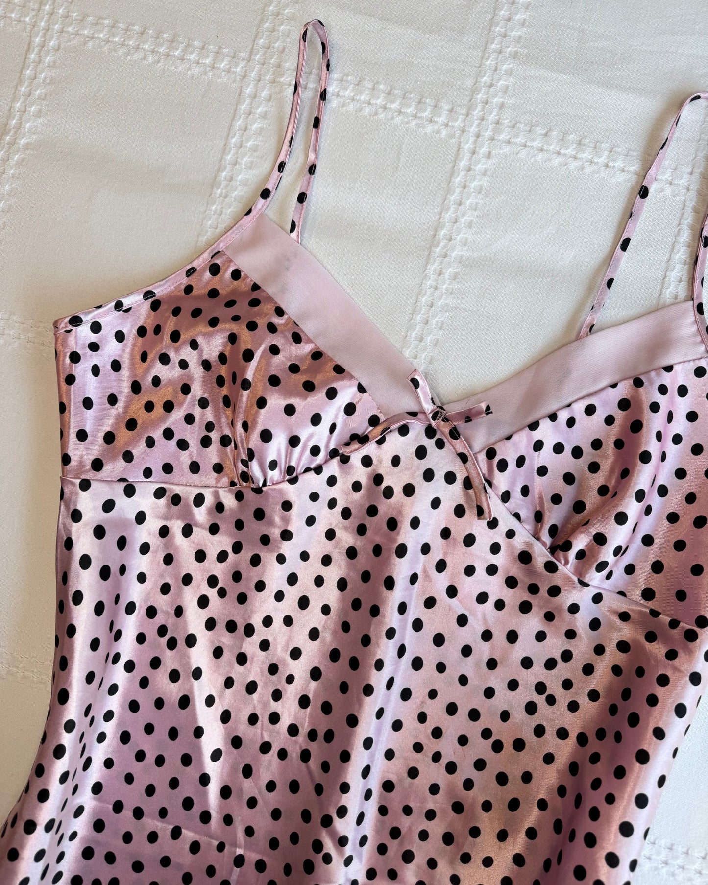 Polka Dot Babydoll Slip Dress
