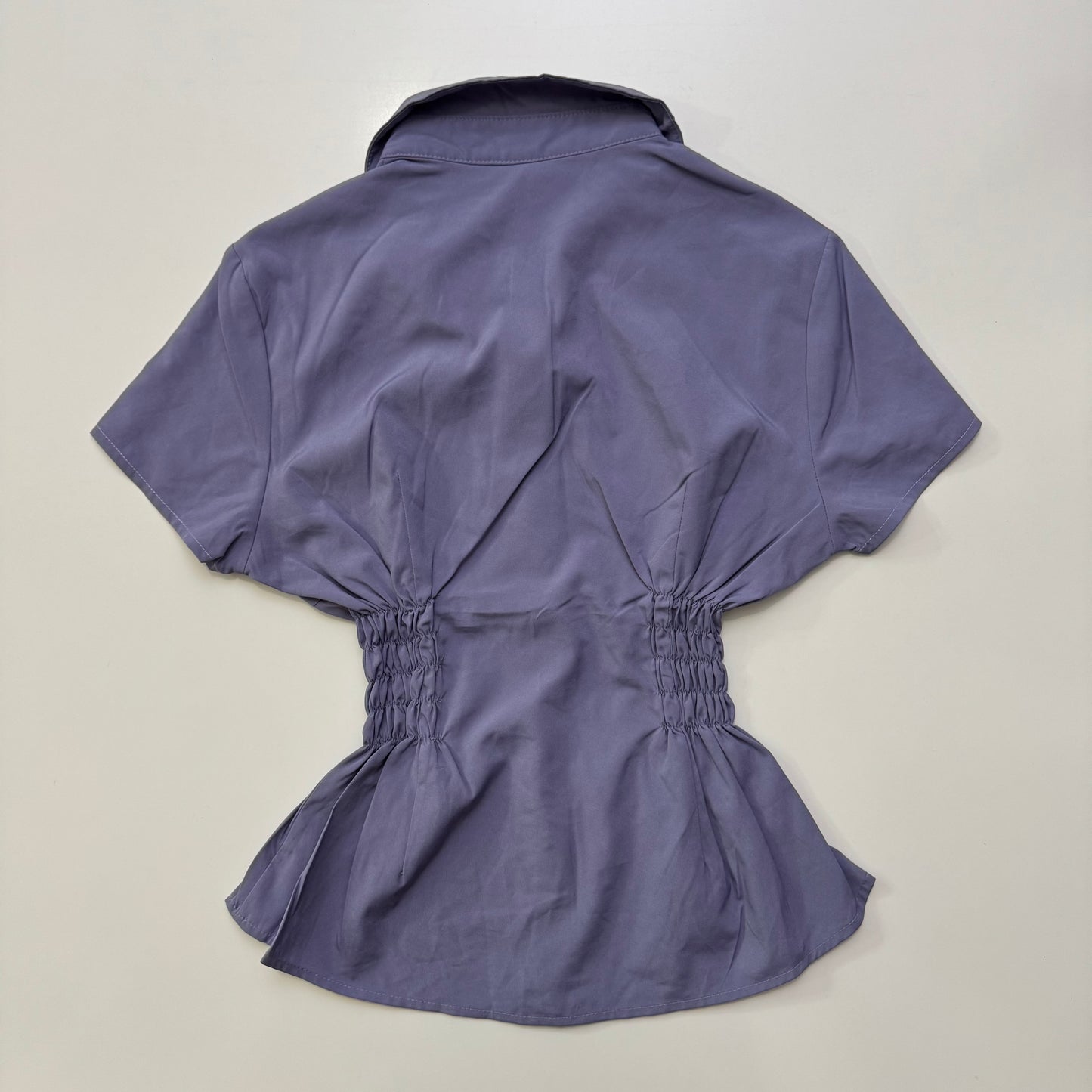 Blue Cinched Blouse