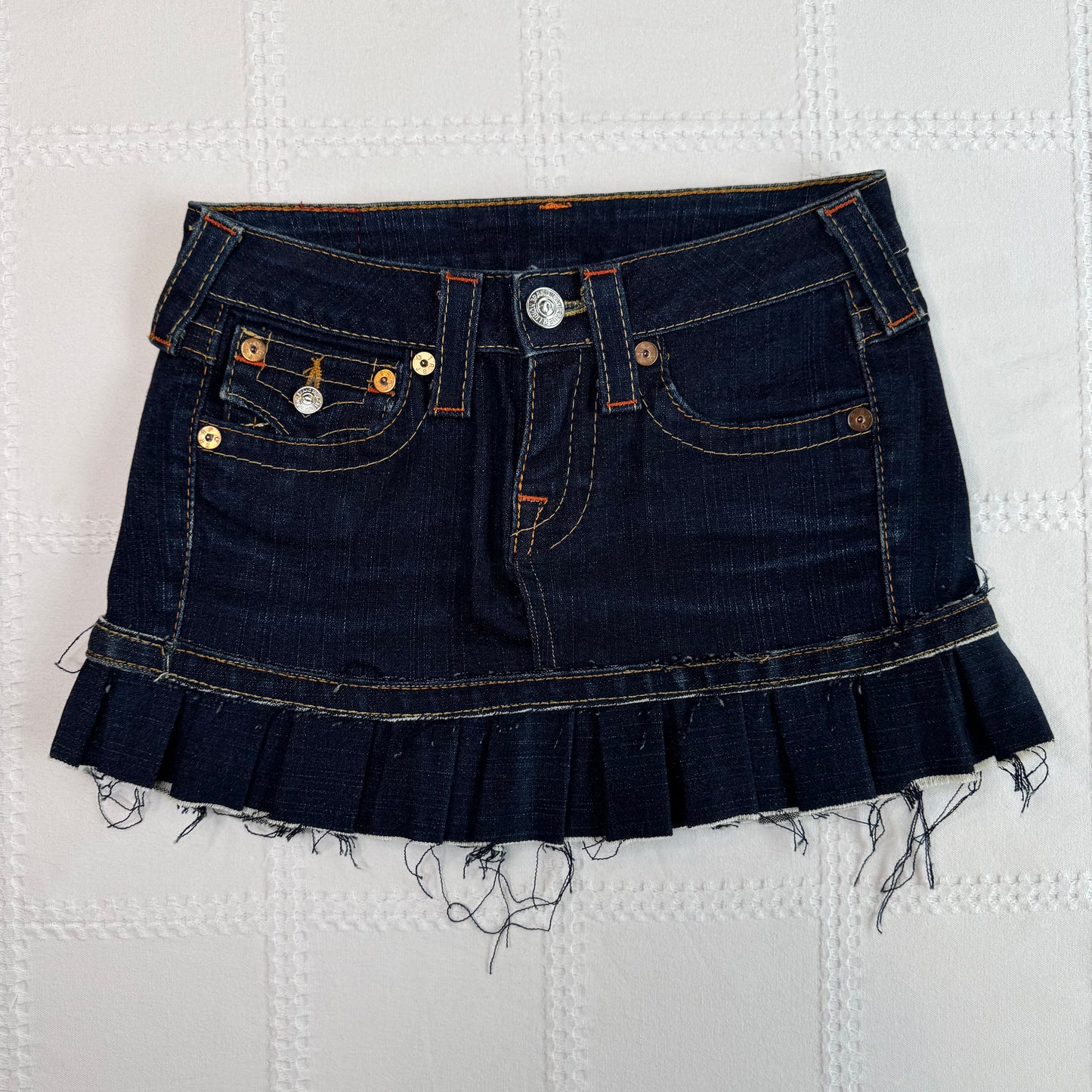 True Religion Denim Pleat Mini