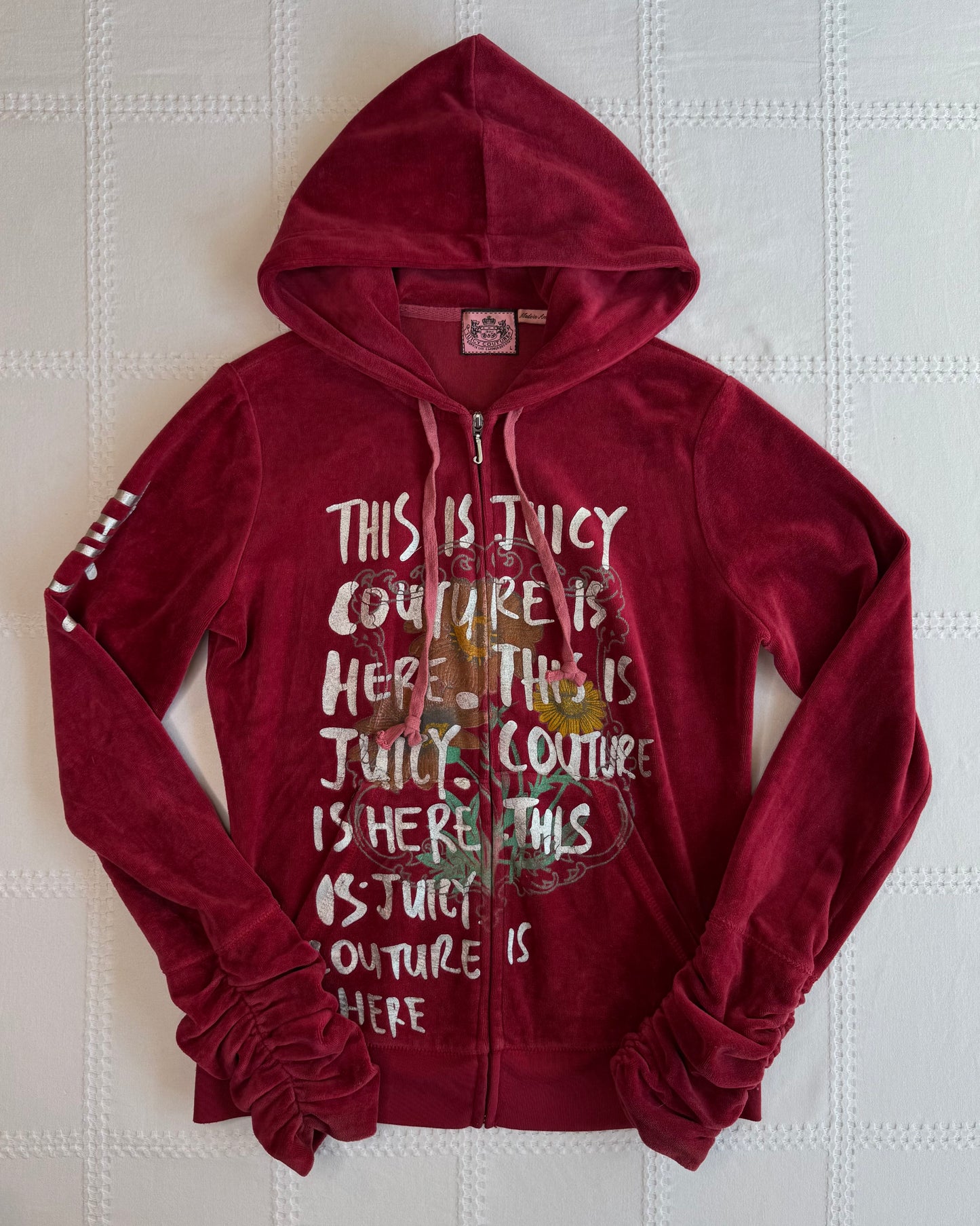 Juicy Red Velour Tracksuit