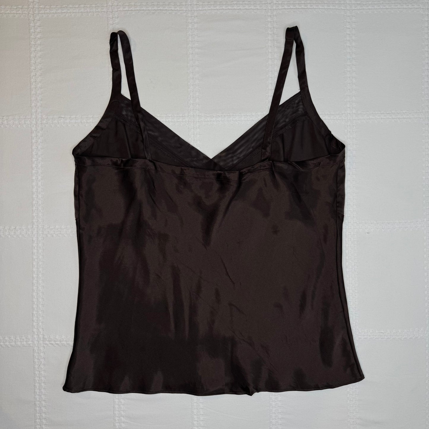 Brown Satin Babydoll Cami