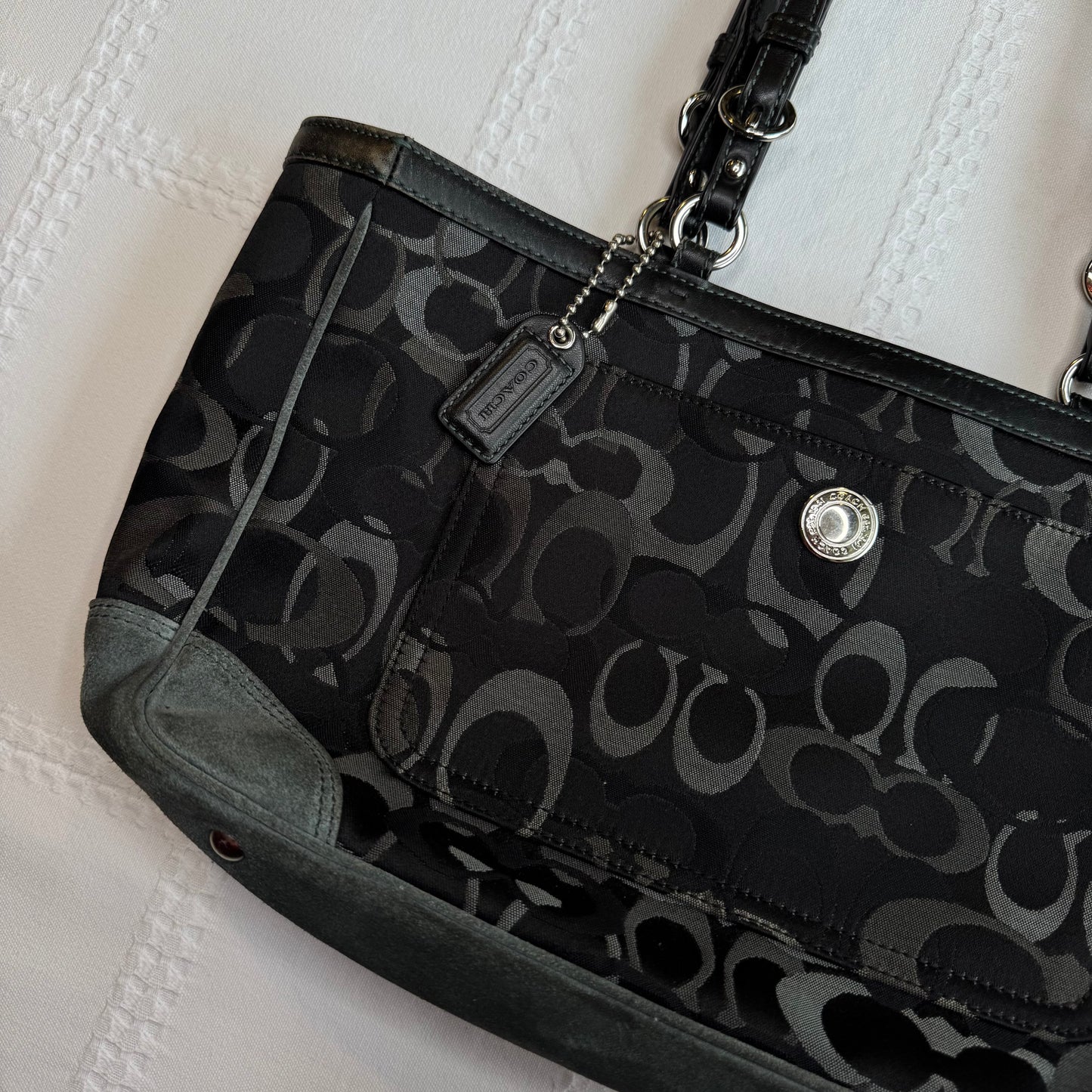 Coach Black Monogram Bag