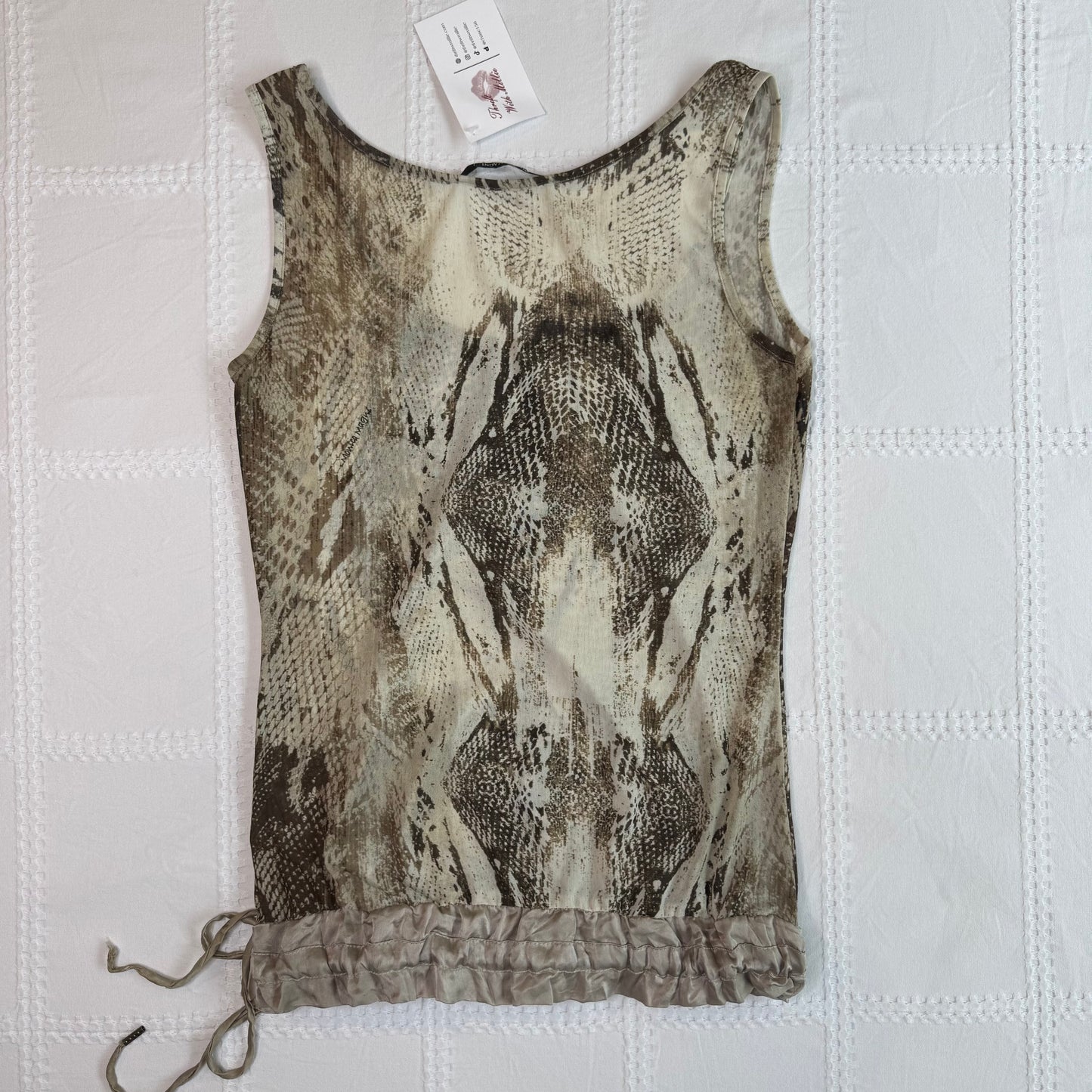 Mesh Snake Print Tank Top