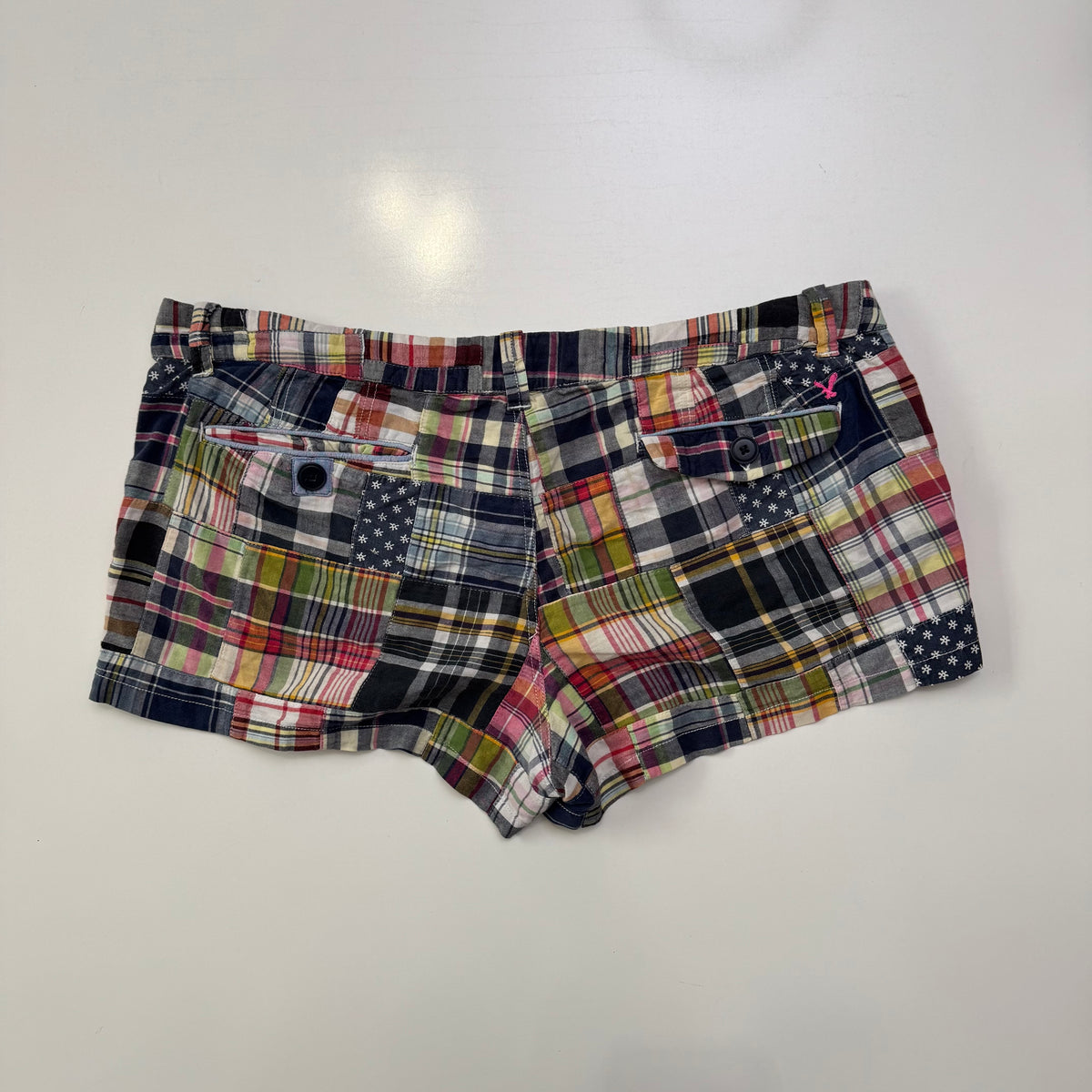 AE Plaid Patchwork Shorts