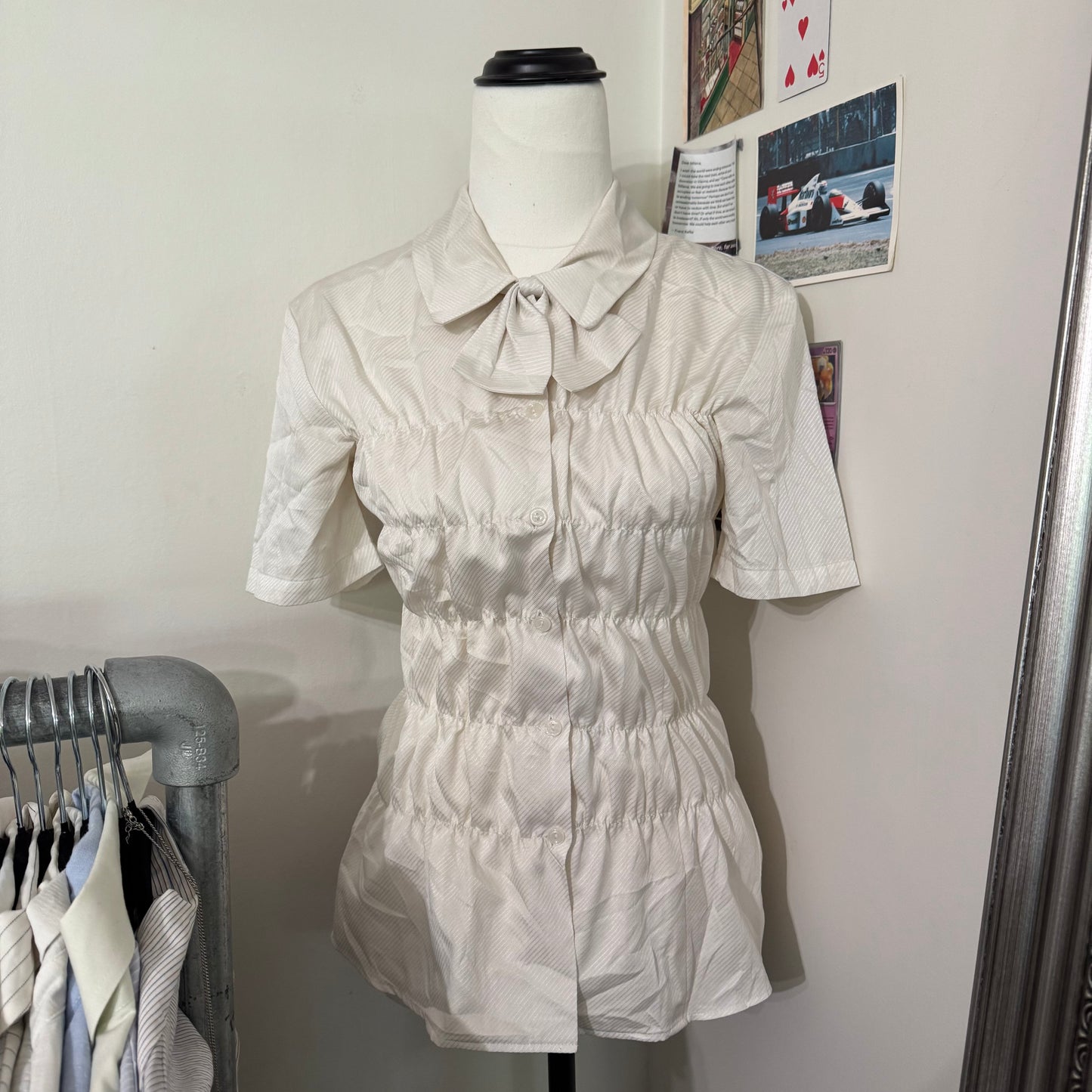 Ruched Button Up Blouse