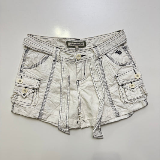 White Abercrombie Cargo Shorts