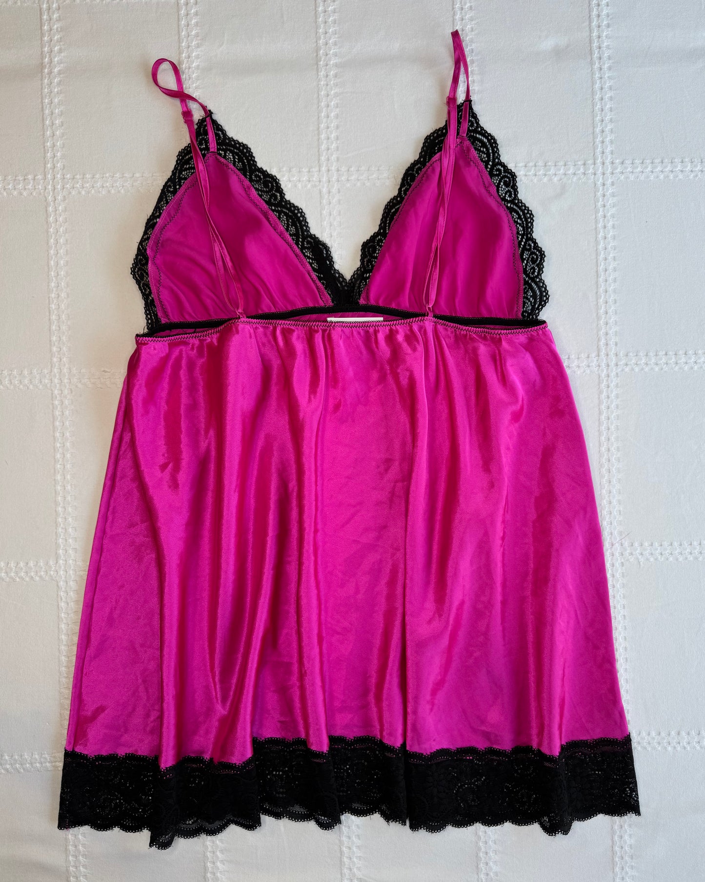 Lace Trim Babydoll Cami/Slip