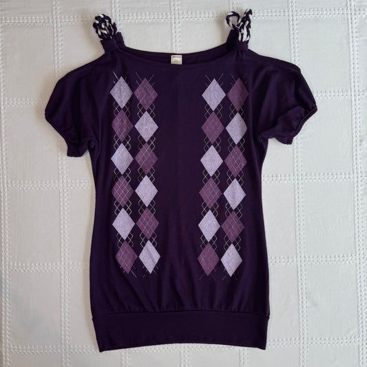 Purple Off Shoulder Top