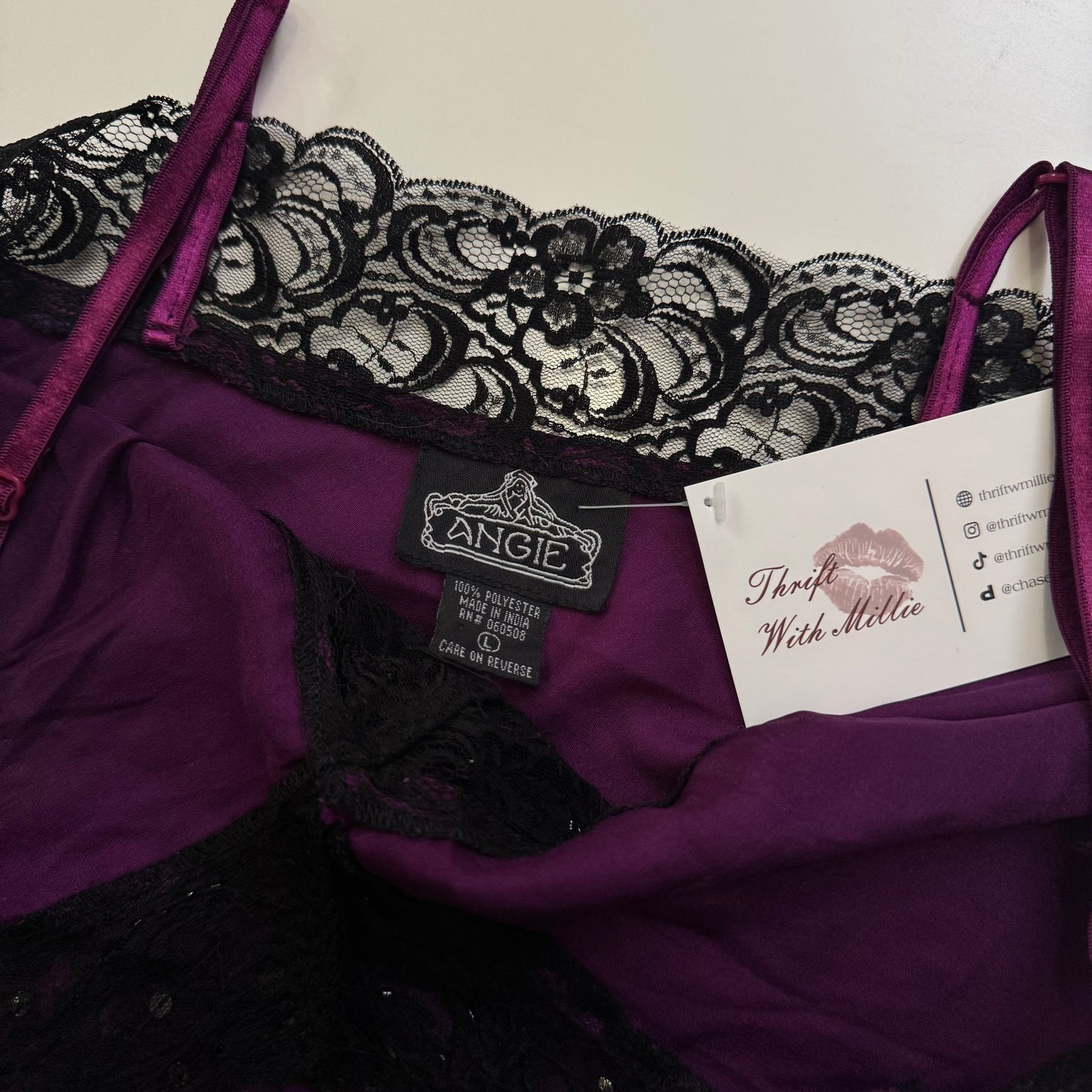 Purple Lace Trim Cami