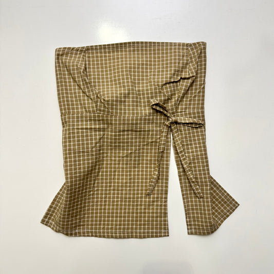 Plaid Tie Back Top