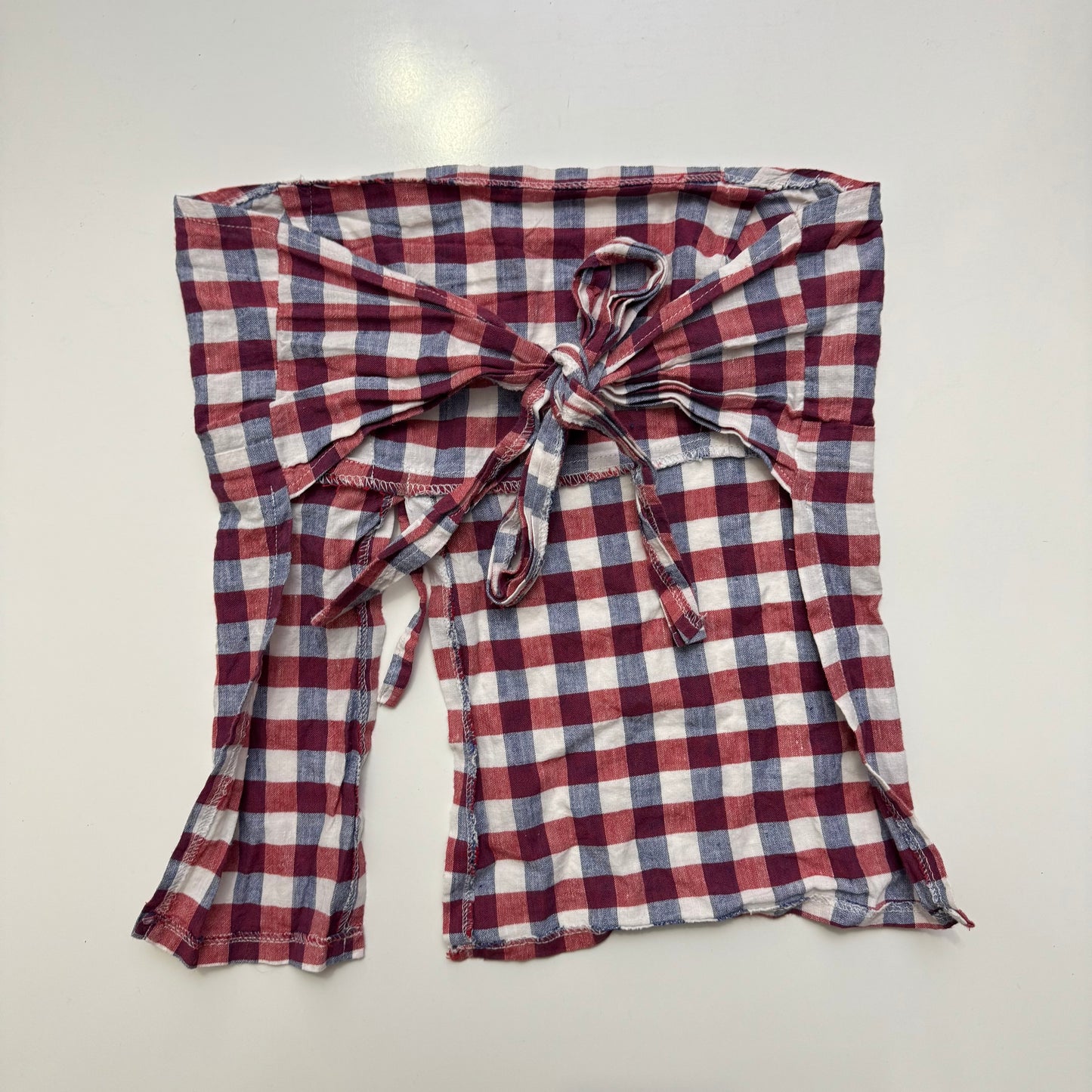 Plaid Strapless Top