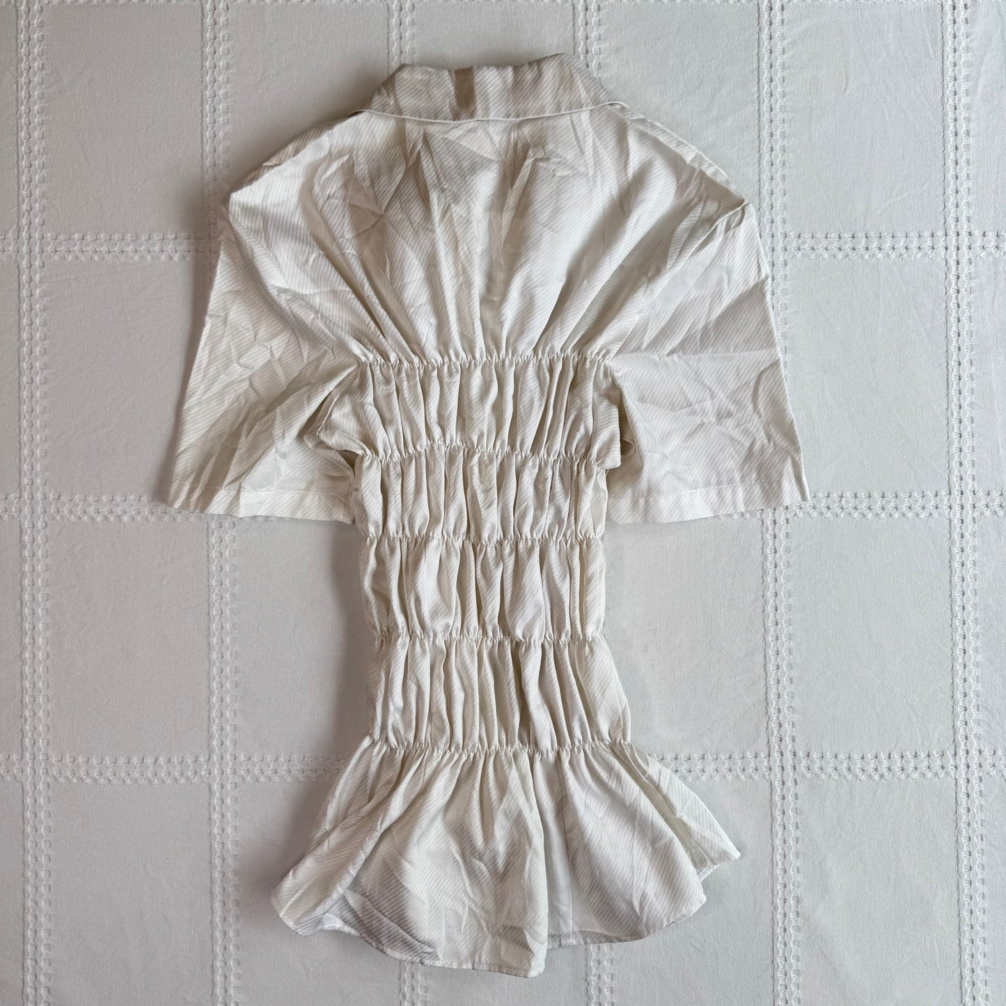 Ruched Button Up Blouse