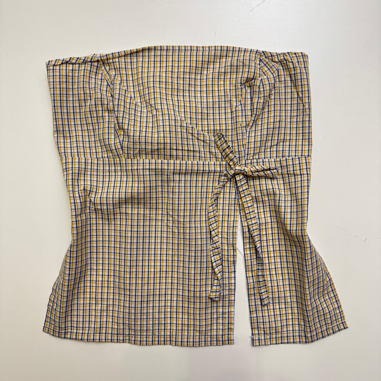 Plaid Tie Back Top