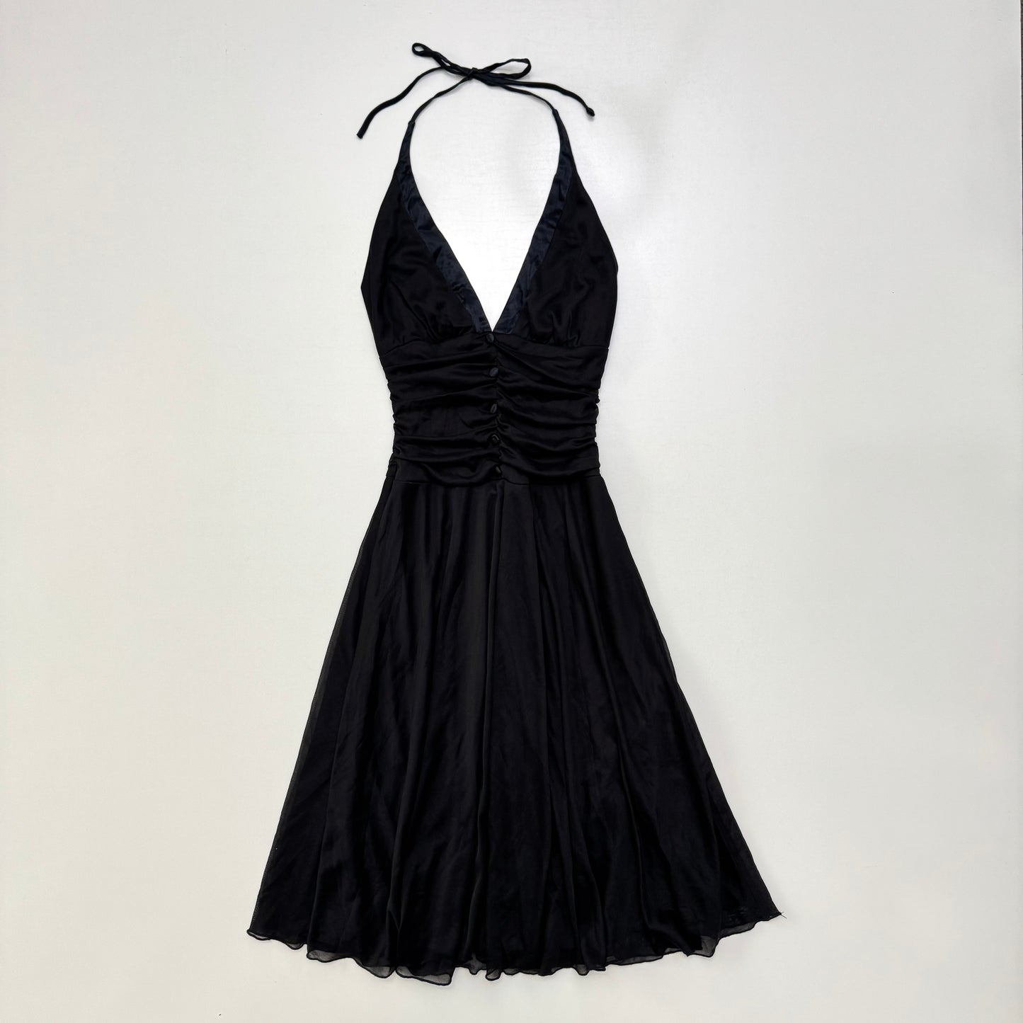Babydoll Halter Midi Dress