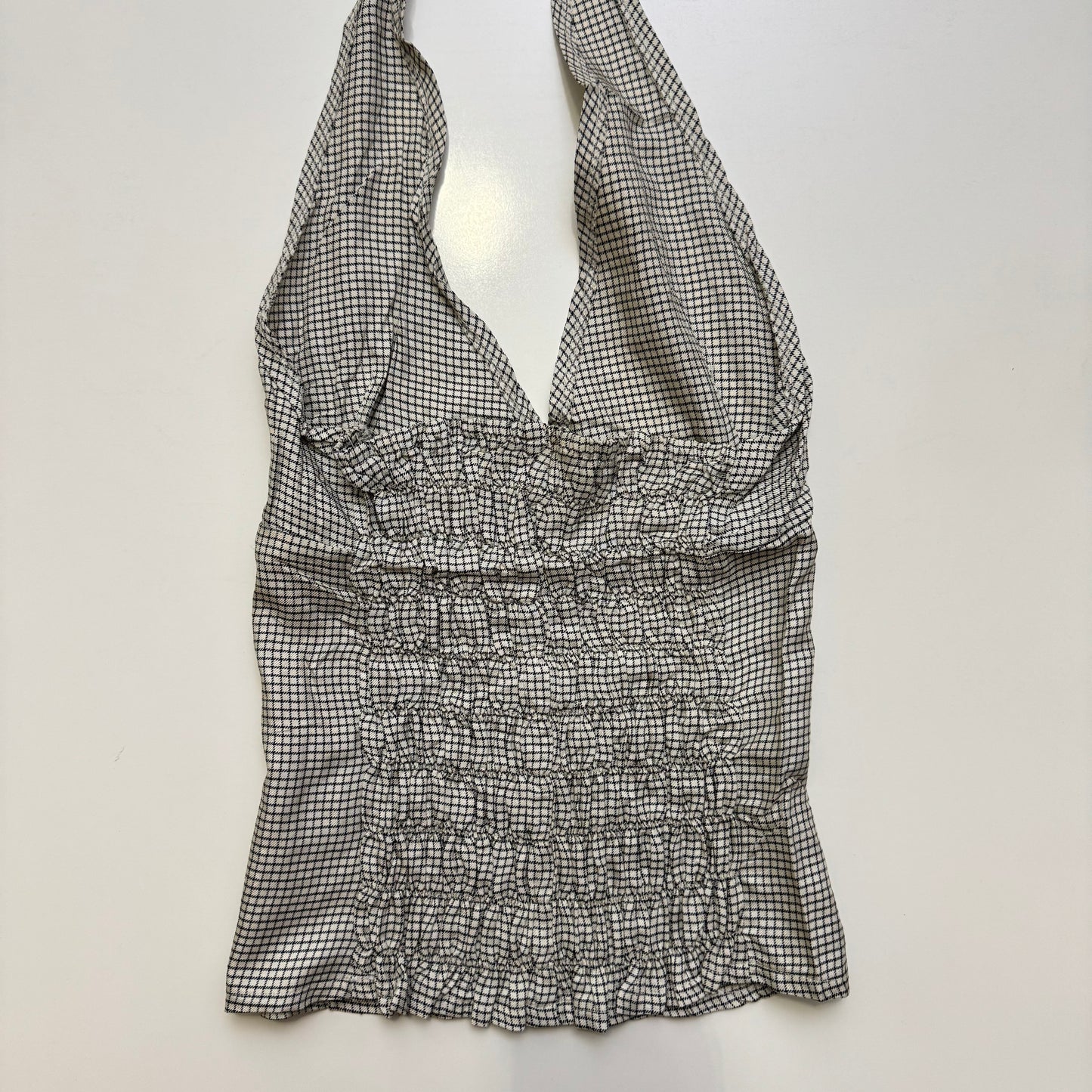 Plaid Babydoll Halter Top