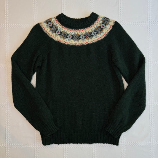Dark Green Arctic Knit Sweater