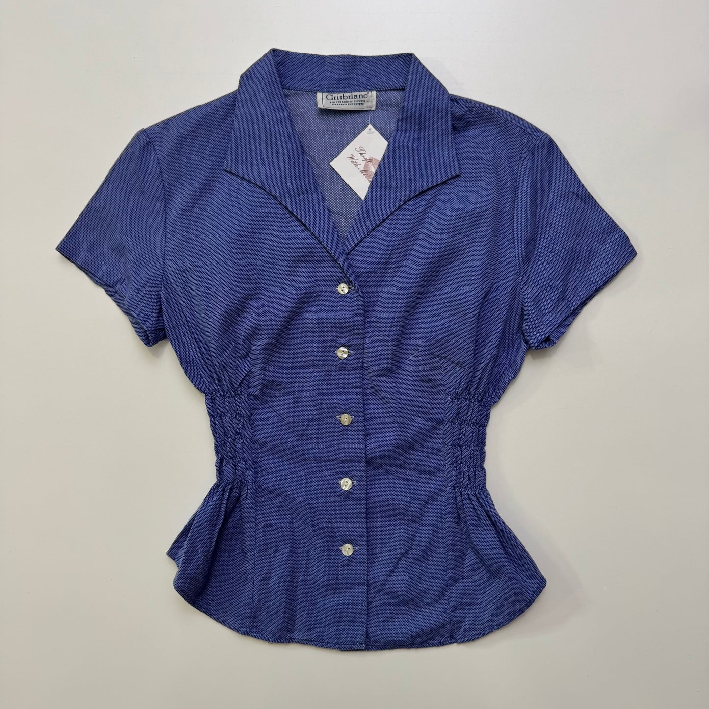 Blue Cinched Blouse