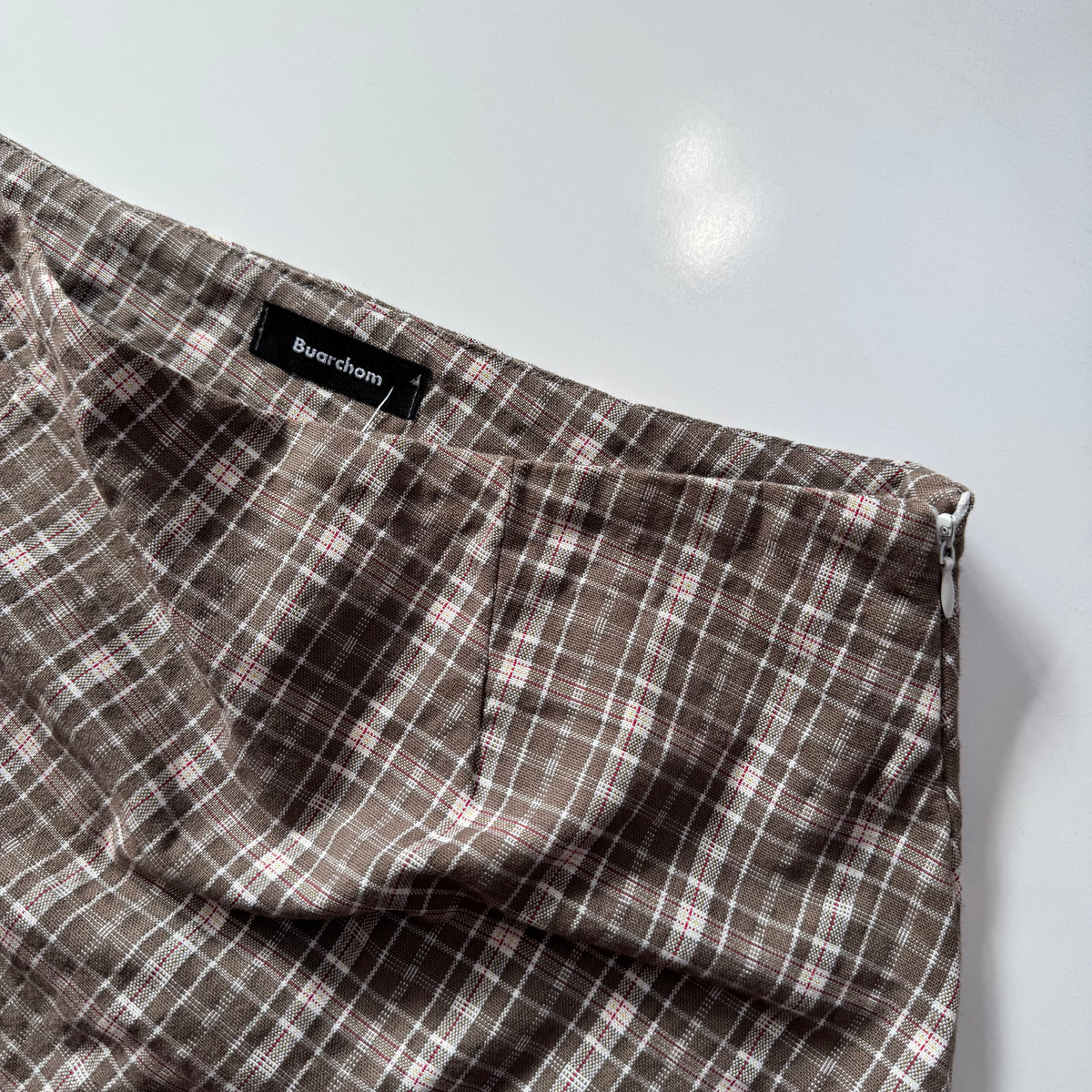 Brown Plaid Mini