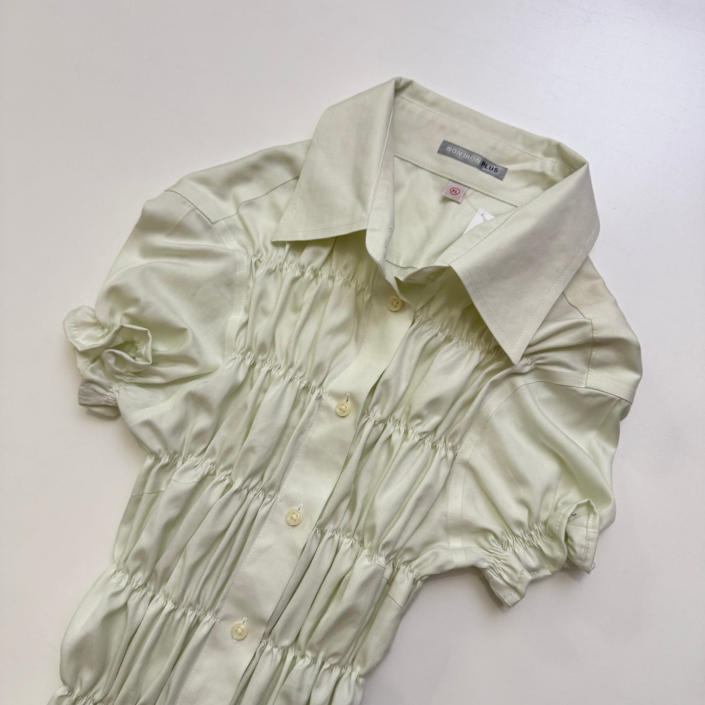 Ruched Button Up Blouse