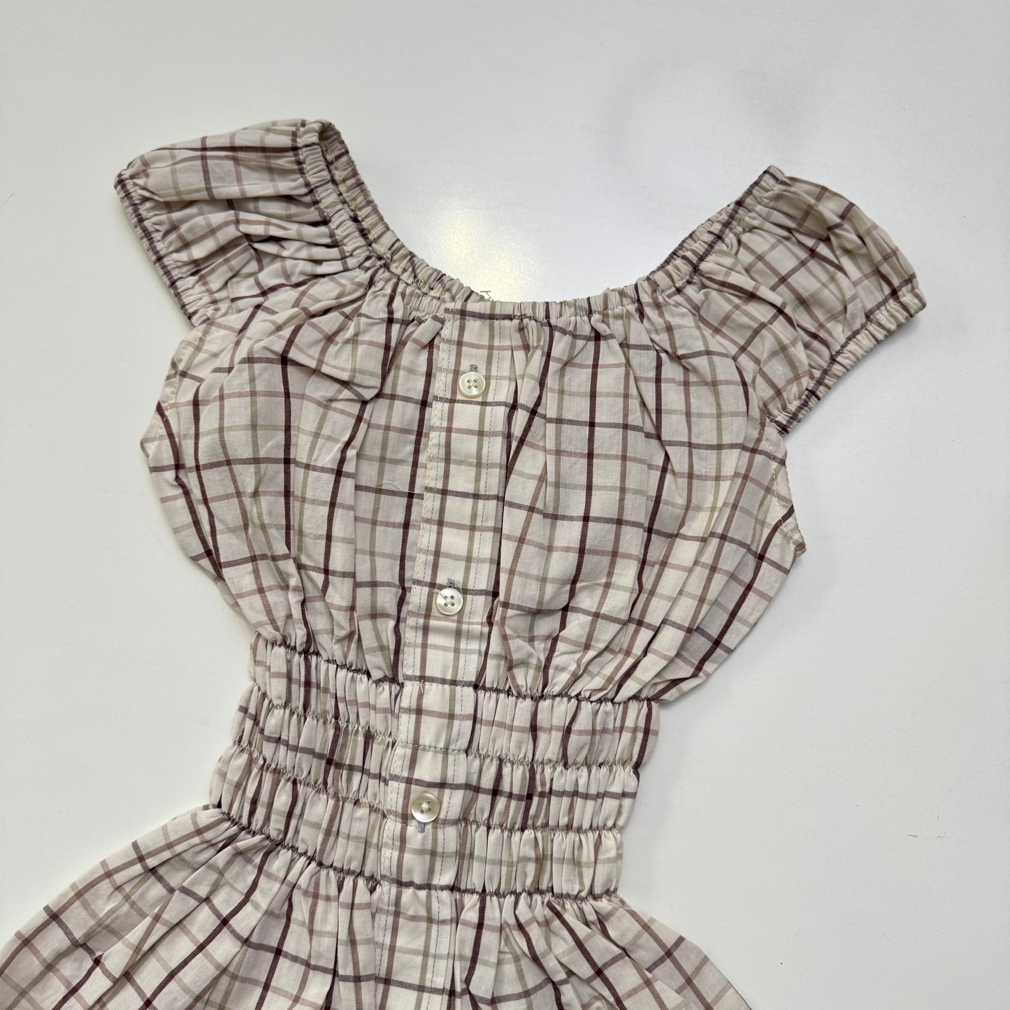Plaid Milkmaid Top
