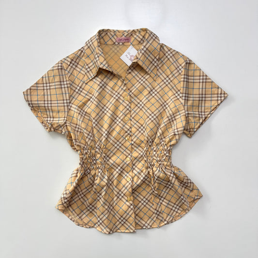Plaid Cinched Shirt