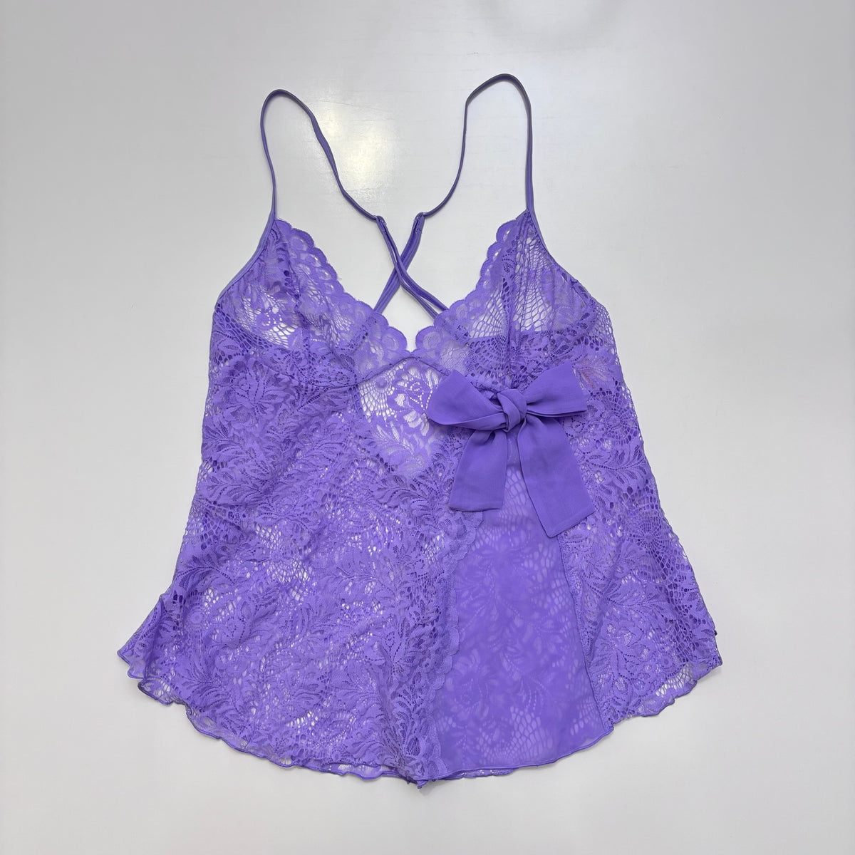 Purple Lace Babydoll Cami